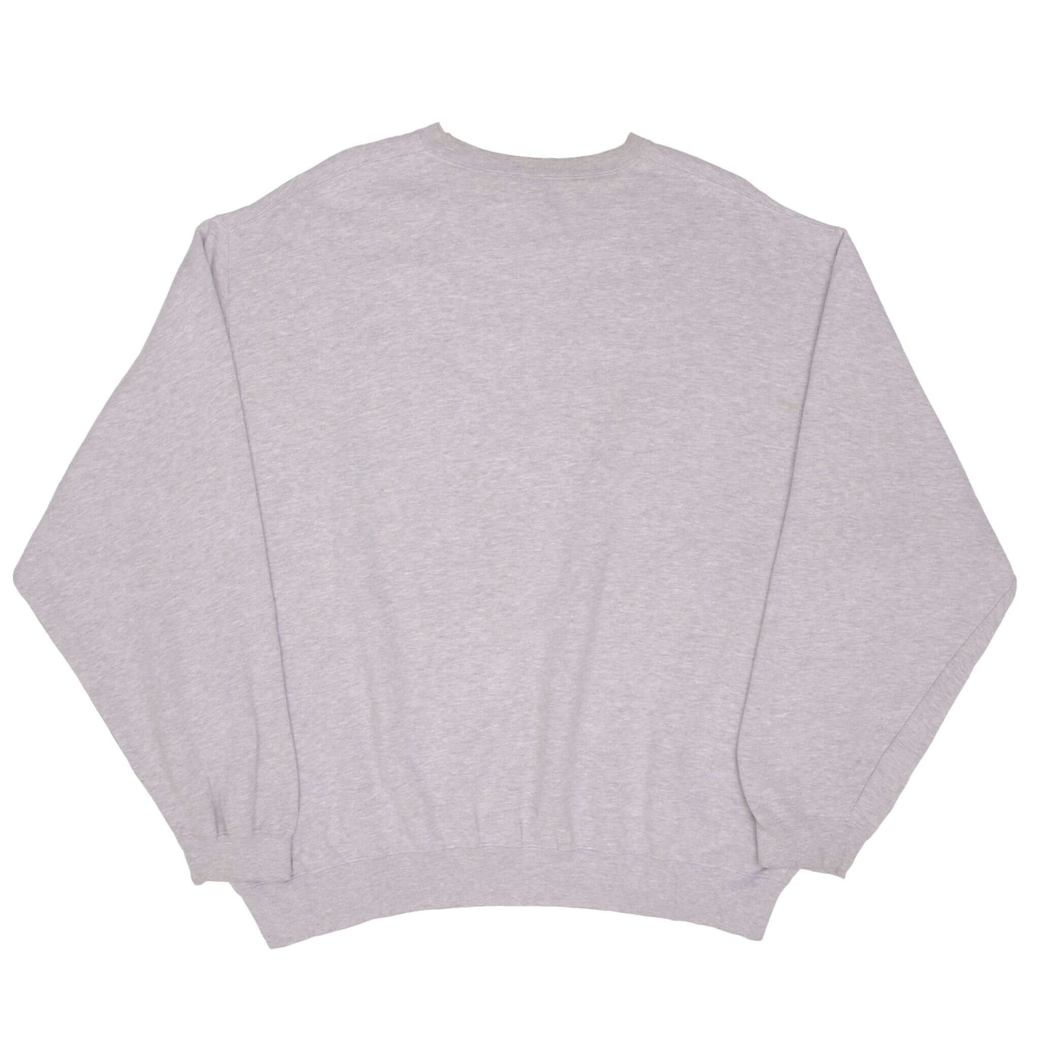 Vintage Nike Spellout Swoosh Gray Crewneck Sweatshirt 1990S Size 2XL