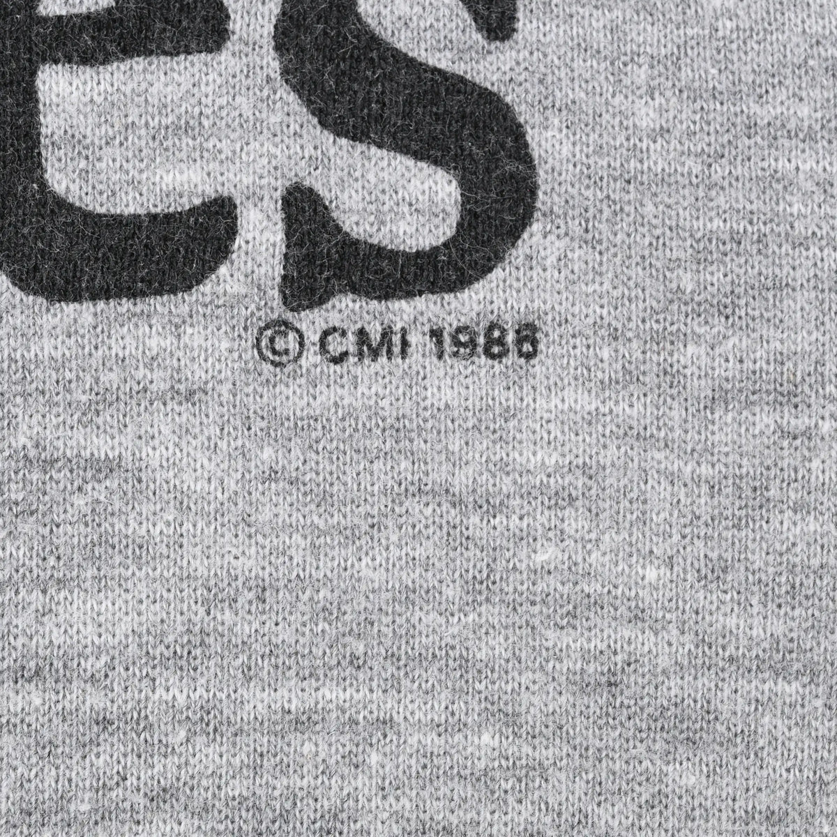 Close-up of CMI 1988 copyright mark beneath the back print