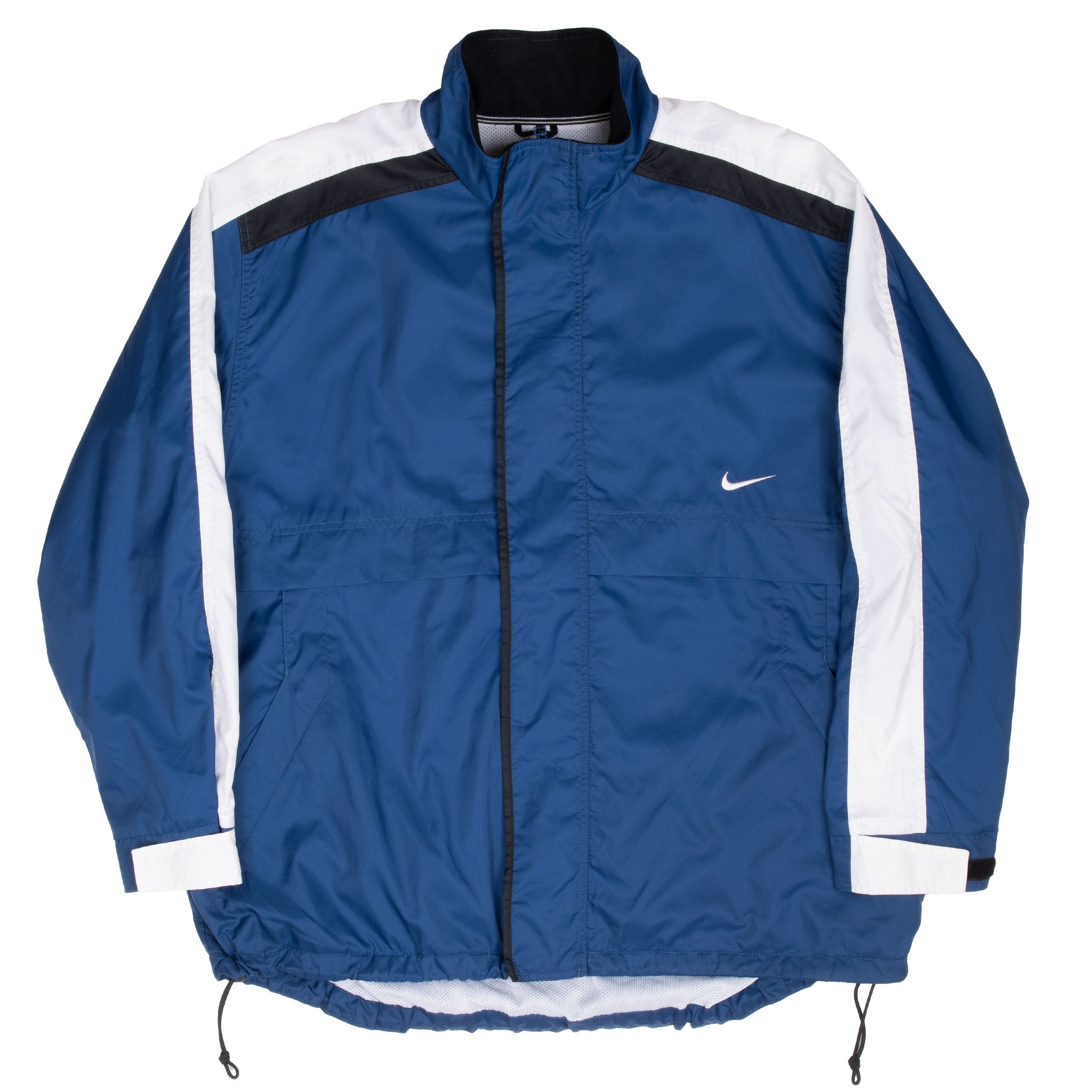 Vintage Nike Classic Swoosh Blue Windbreaker Jacket 1990S Size XL