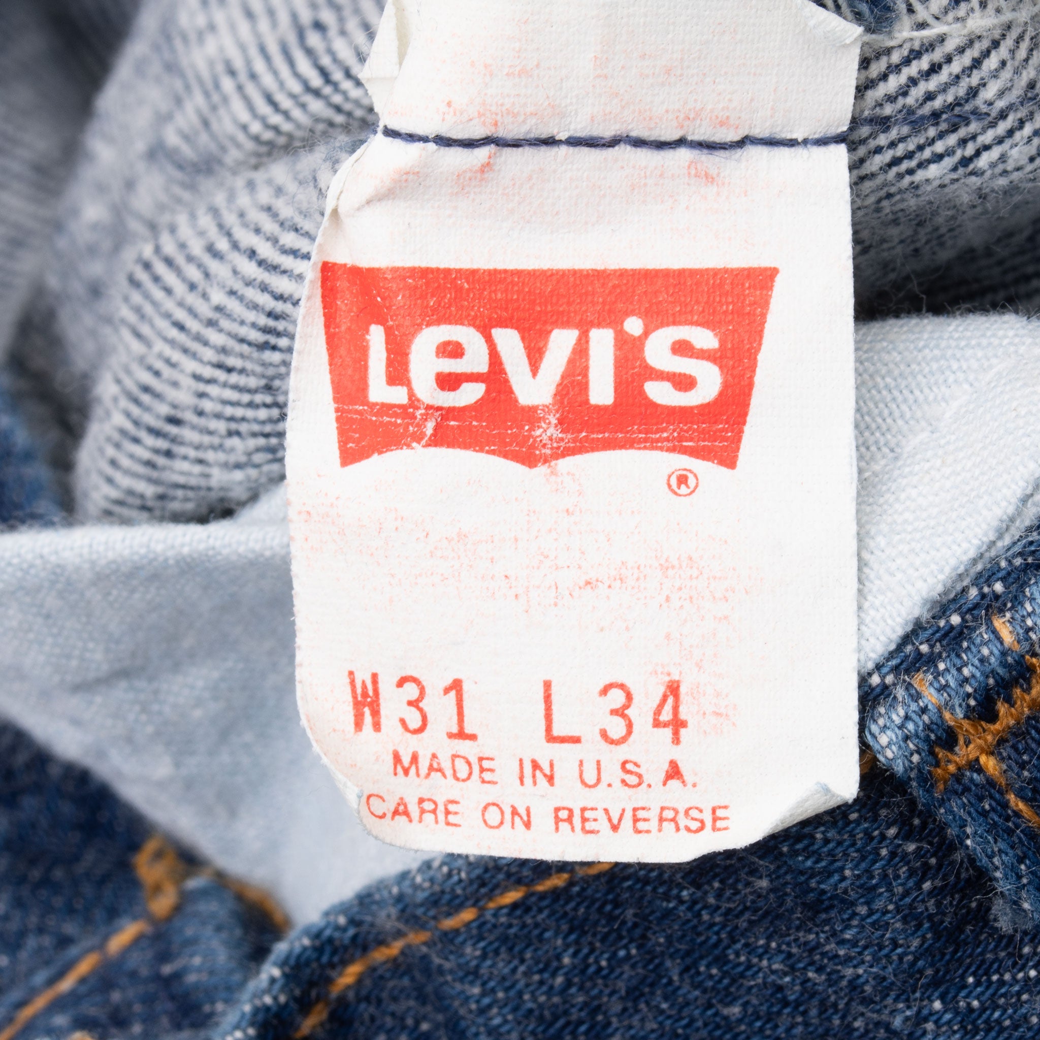 Beautiful Indigo Levis 701 Student Fit Indigo Jeans 1980S Made in USA with a super Dark blue wash. 
Size on Tag 31X34 Actual size 29X34
Back Button #545