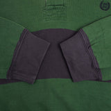 Vintage Chaps Ralph Lauren Blue & Green Striped Rugby Polo Shirt 1990S Size Small