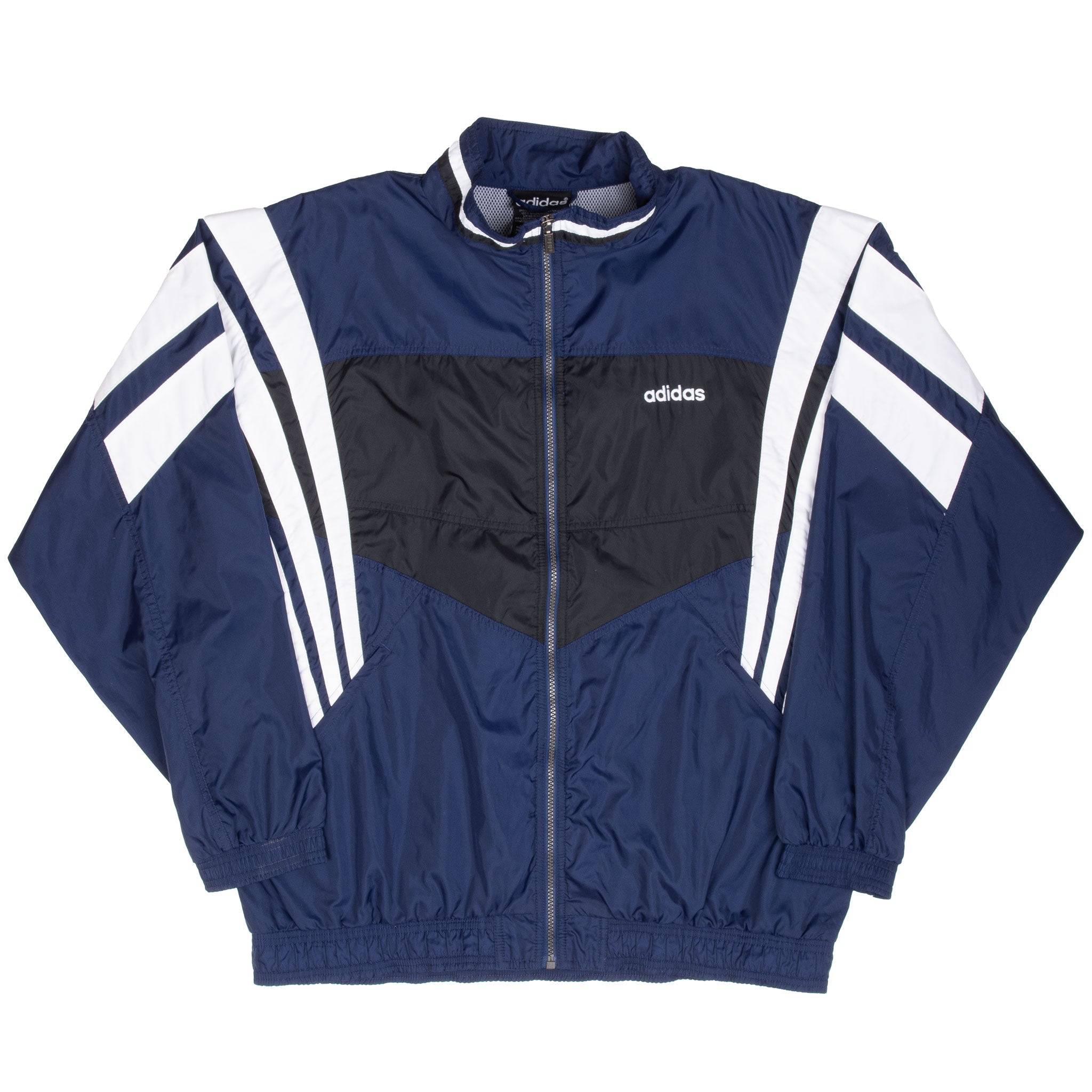 Vintage Adidas Blue Windbreaker Jacket 1990S Size Large