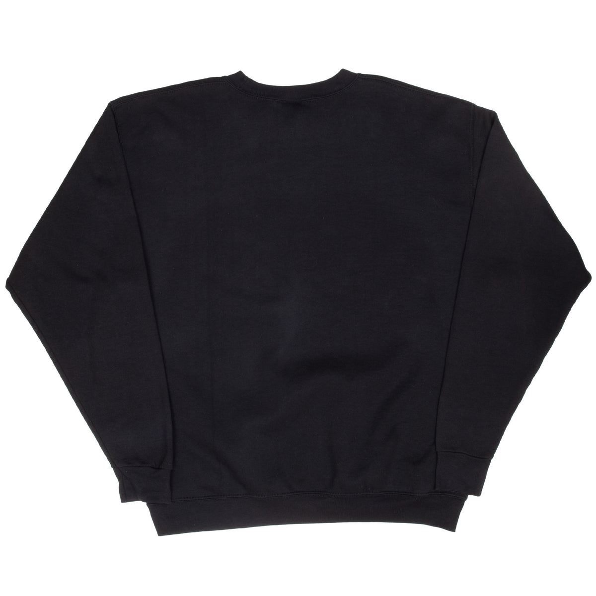 Back of black Planet Hollywood San Francisco crewneck sweatshirt with no graphic