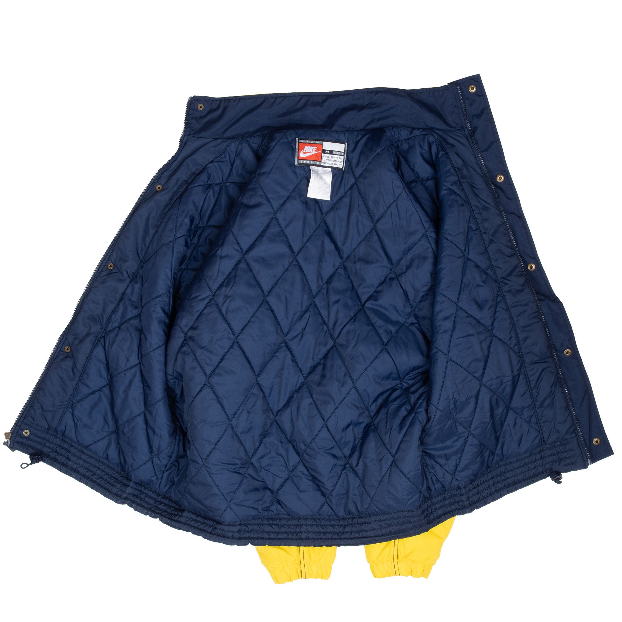 Vintage Nike Ncaa Michigan University Heavy Coat Jacket 1990S Size Medium