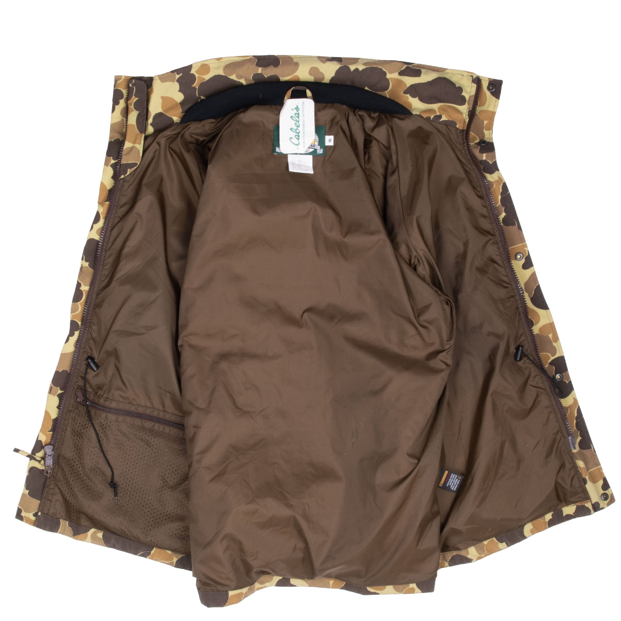 Vintage Duck Camo Goretex Cabela's Hunting Jacket Size Medium Deadstock