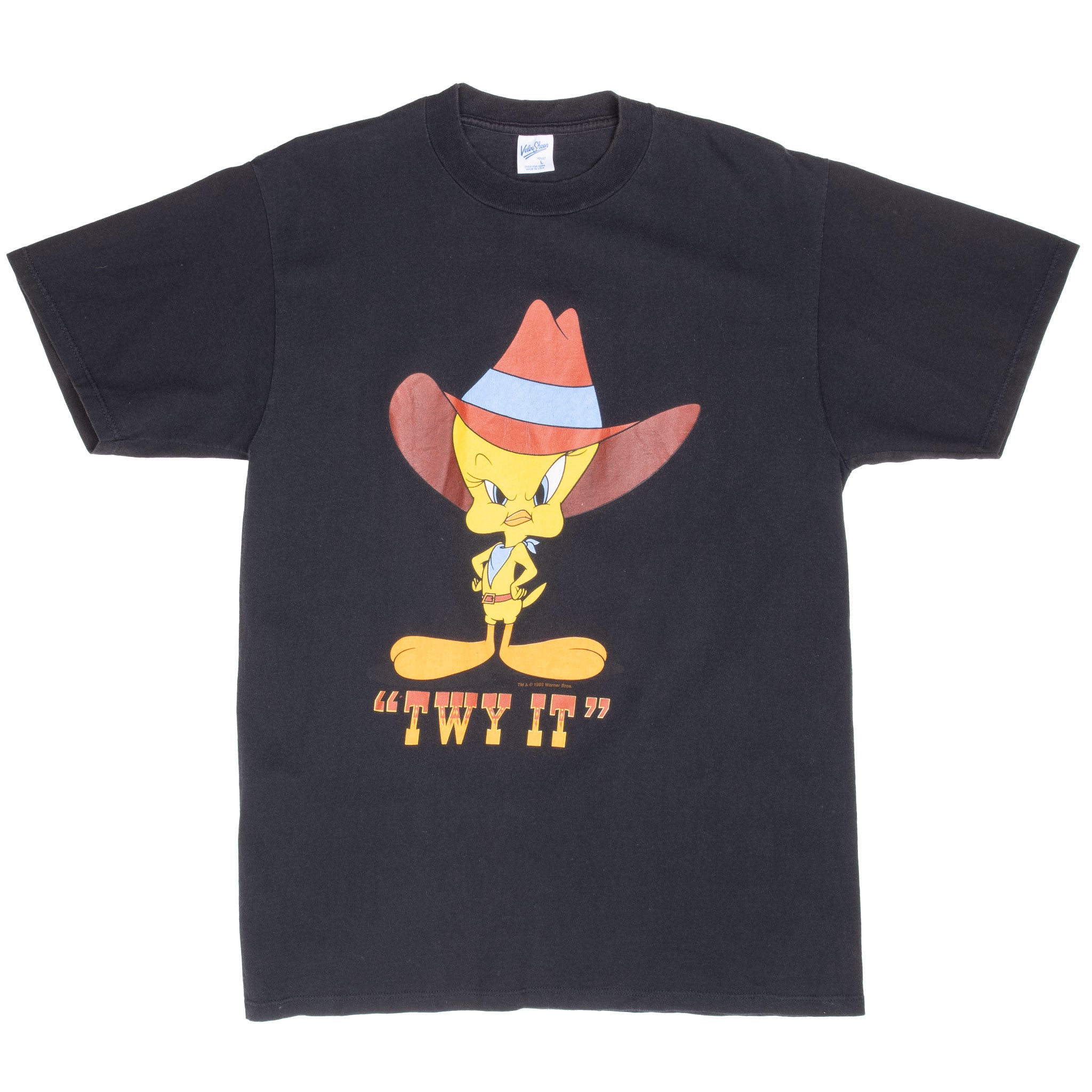 Vintage Looney Tunes Tweety Cowboy Tee Shirt 1993 Size Medium Made In Usa