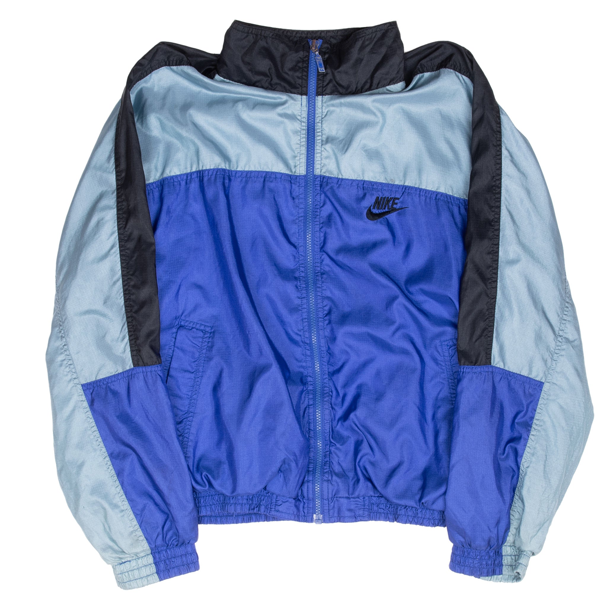 Vintage Nike Classic Swoosh Blue Purple Windbreaker Jacket Late 1980S Size Medium