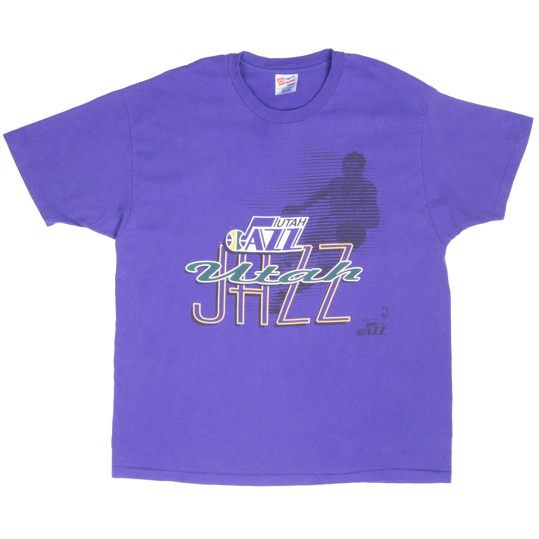 Vintage Nba Utah Jazz Tee Shirt 1990S Size XL With Single Stitch Sleeves