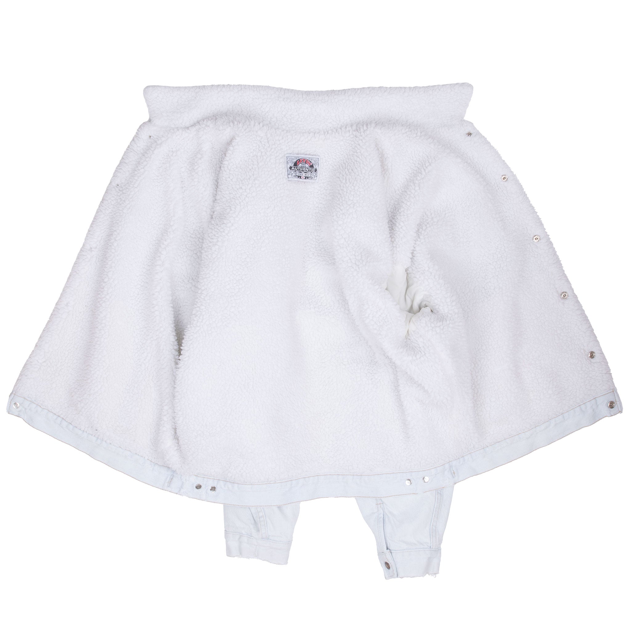 Vintage Levis Sherpa Trucker Blue Light Wash Denim Jacket 1980S Size XL Made In Usa