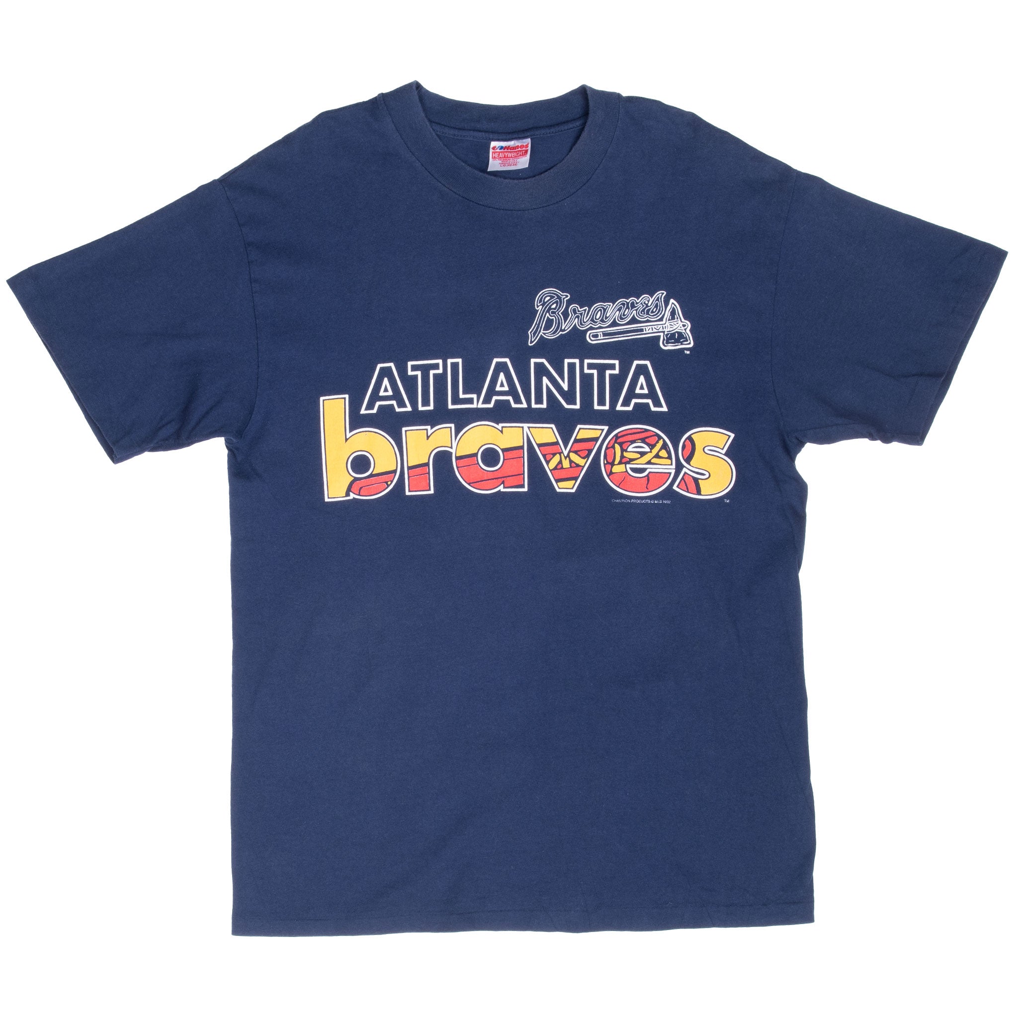 VINTAGE MLB ATLANTA BRAVES 1992 TEE SHIRT SIZE LARGE MADE IN USA
