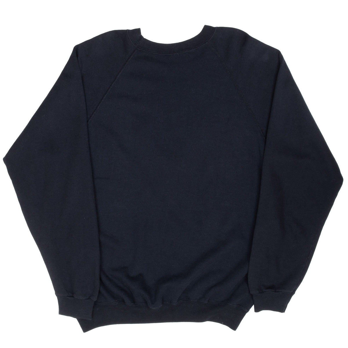 Back of black Hard Rock Cafe Aspen crewneck sweatshirt with raglan sleeves and ribbed trim