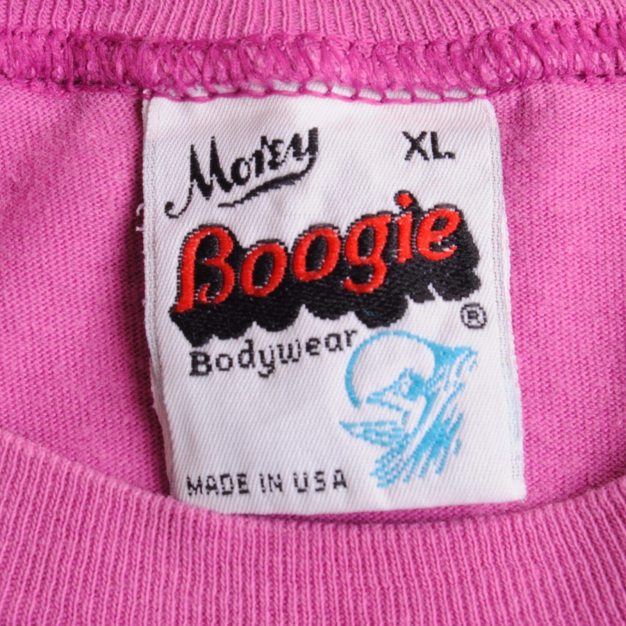 Vintage Morey Boogie #1 Bodyboards Surf Tee Shirt 90S Size Large with single stitch sleeves