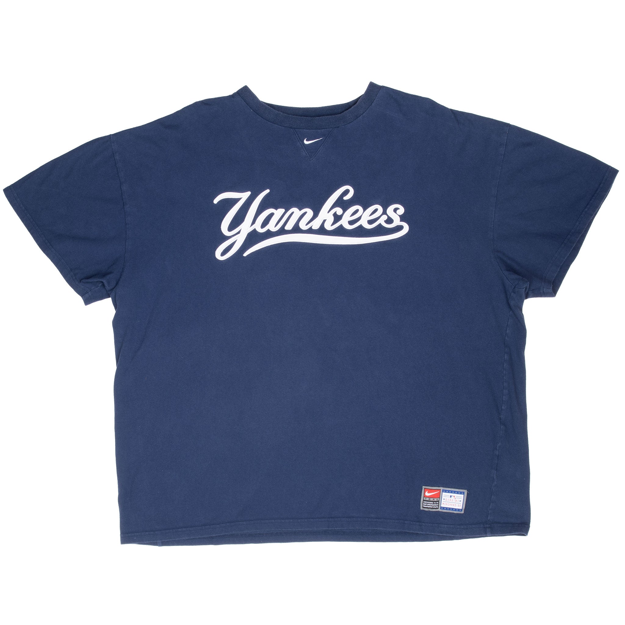 Vintage Nike Mlb New York Yankees Center Swoosh Tee Shirt 1990S Size 2XL