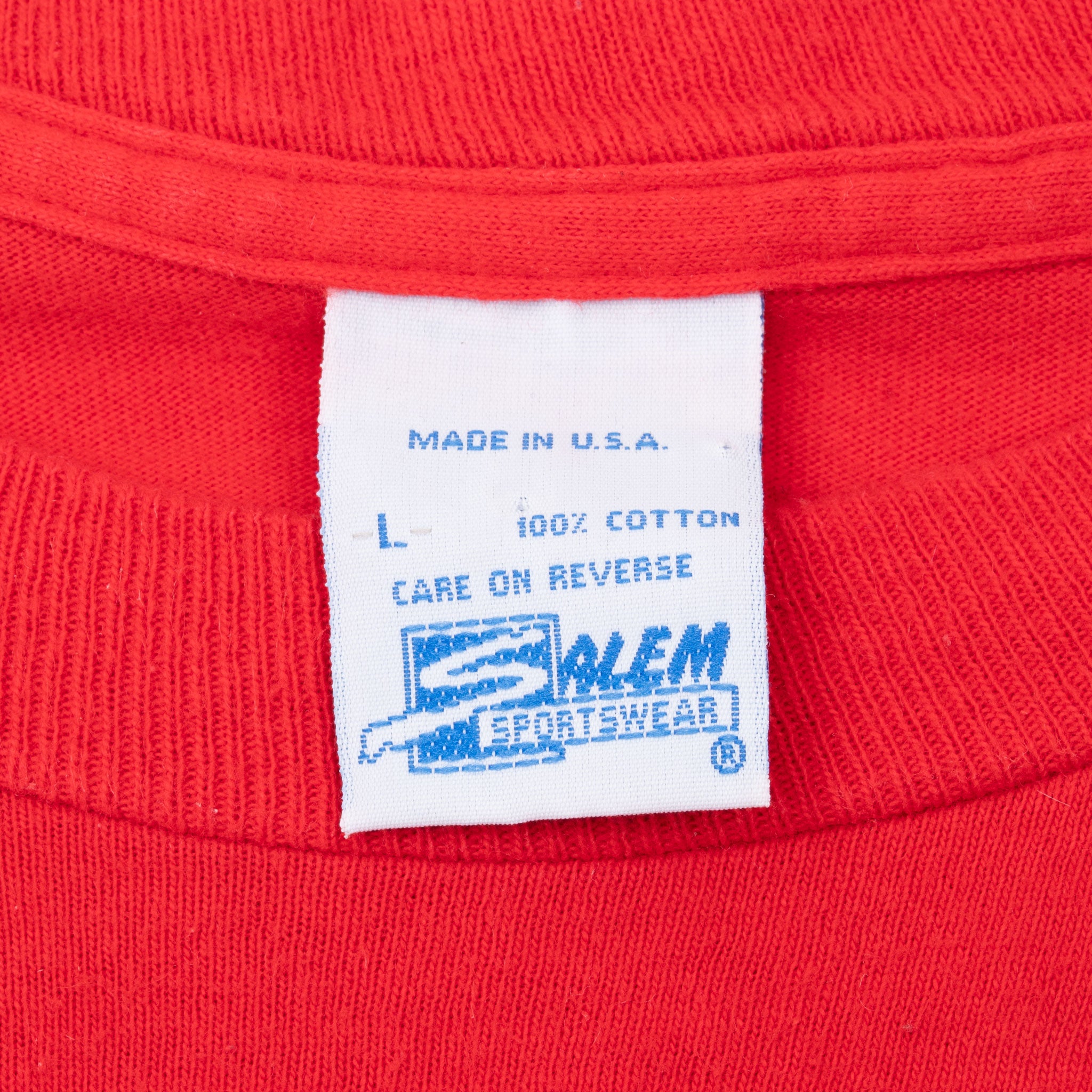 Vintage Nfl Kansas City Chiefs 1995 Tee Shirt Large Made In Usa With Single Stitch Sleeves