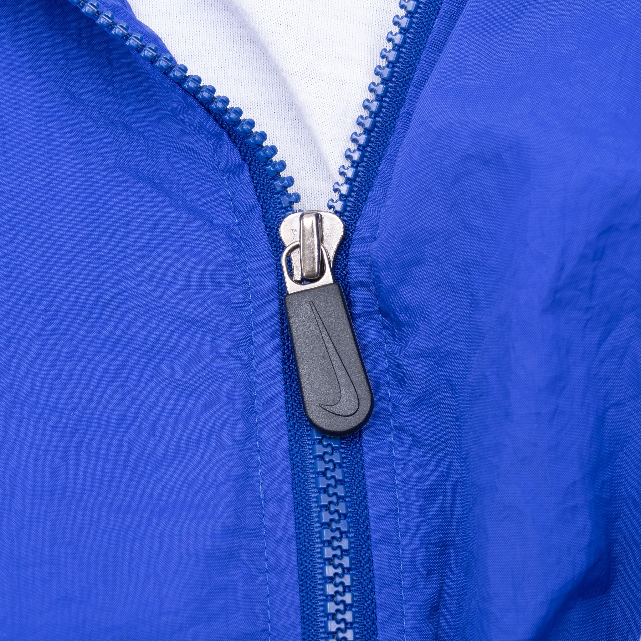 Vintage Nike Big Swoosh Navy Blue Windbreaker Jacket 1990S Size XL