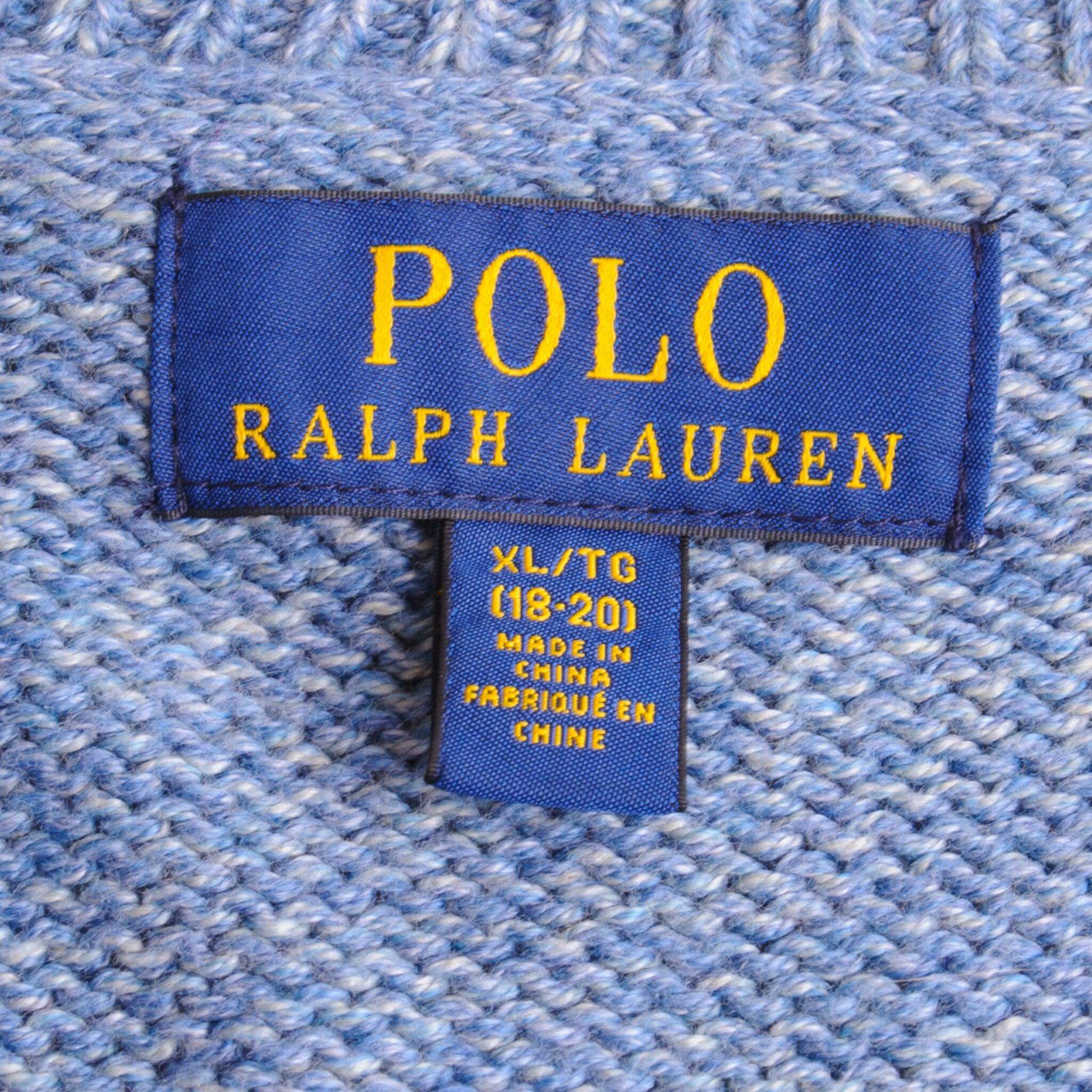 Vintage Ralph Lauren American Flag Knit Sweatshirt Size Small Or Size XL Youth
