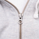 Vintage Ralph Lauren Full Zip Classic Grey Hoodie Sweatshirt 1990S Size Medium