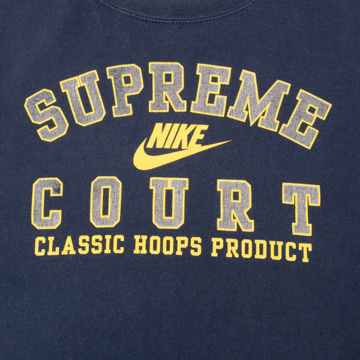 Vintage Nike Supreme Court Navy Blue Tee Shirt 2000S Size Xl
