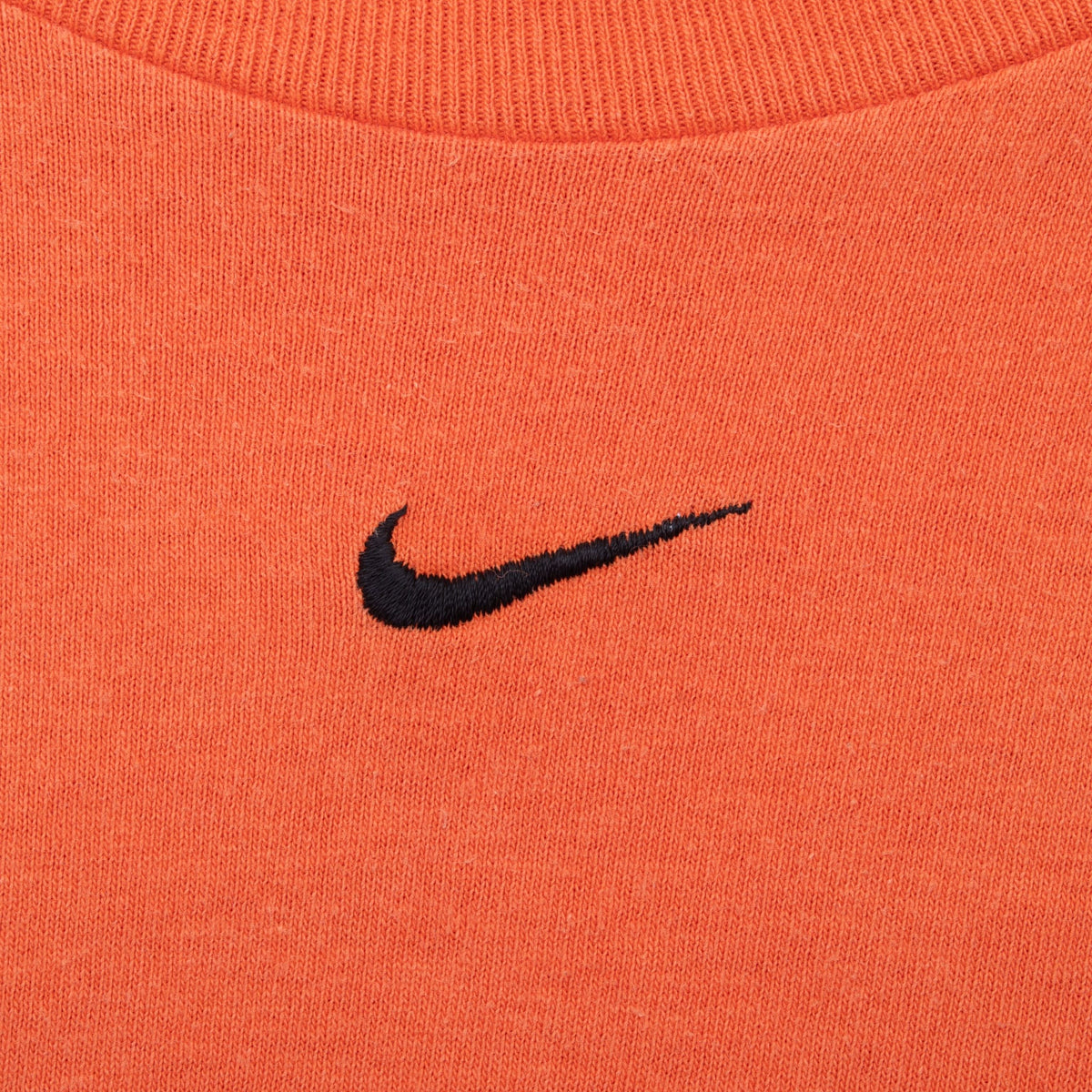 Vintage Nike Center Swoosh Orange Long Sleeve Tee Shirt 1990S Size XL