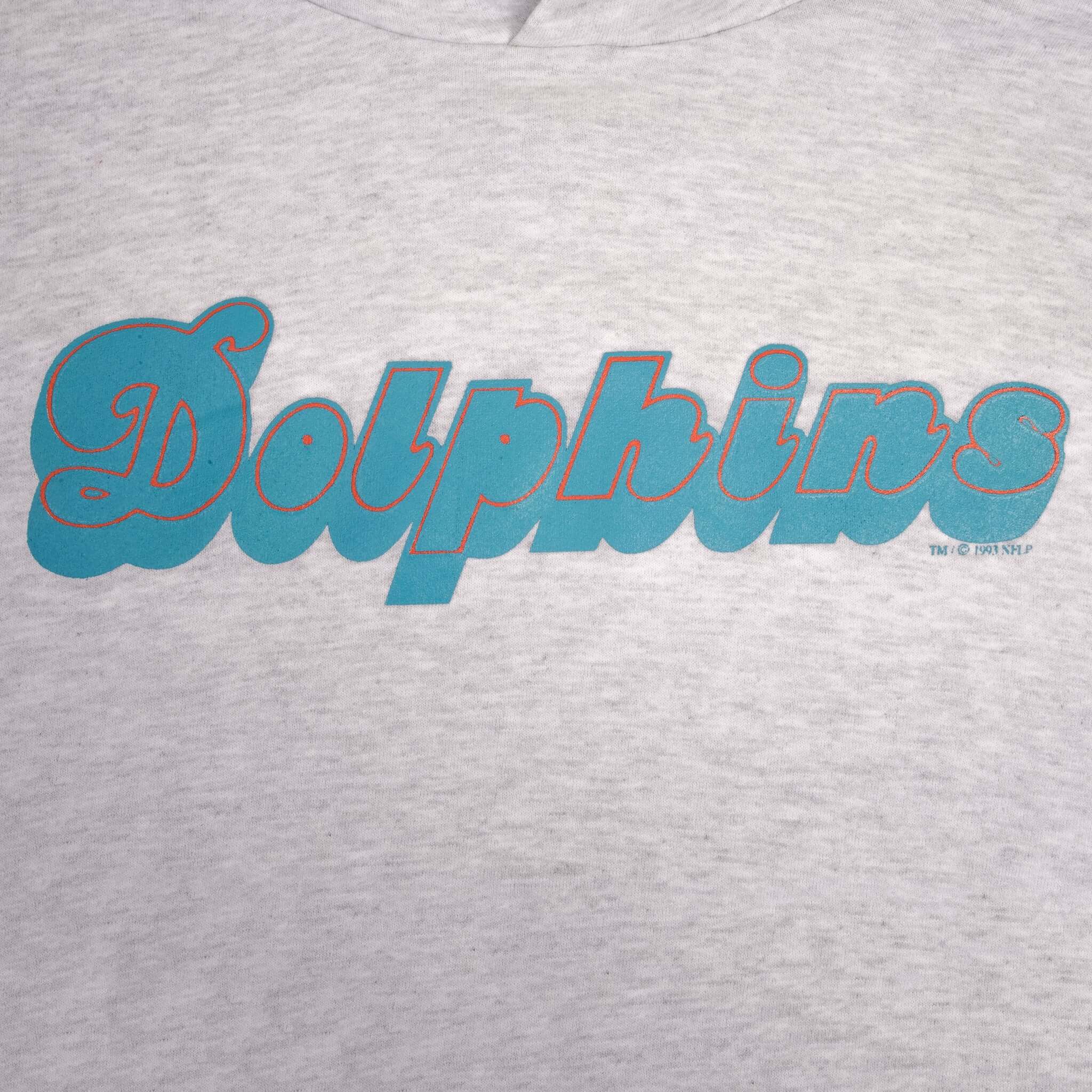 Vintage Nfl Miami Dolphins 1993 Russell Hoodie Sweatshirt Size XL Made In USA