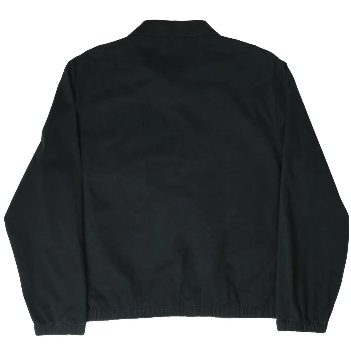Back view of black Polo Ralph Lauren Harrington jacket with elasticated hem and cuffs