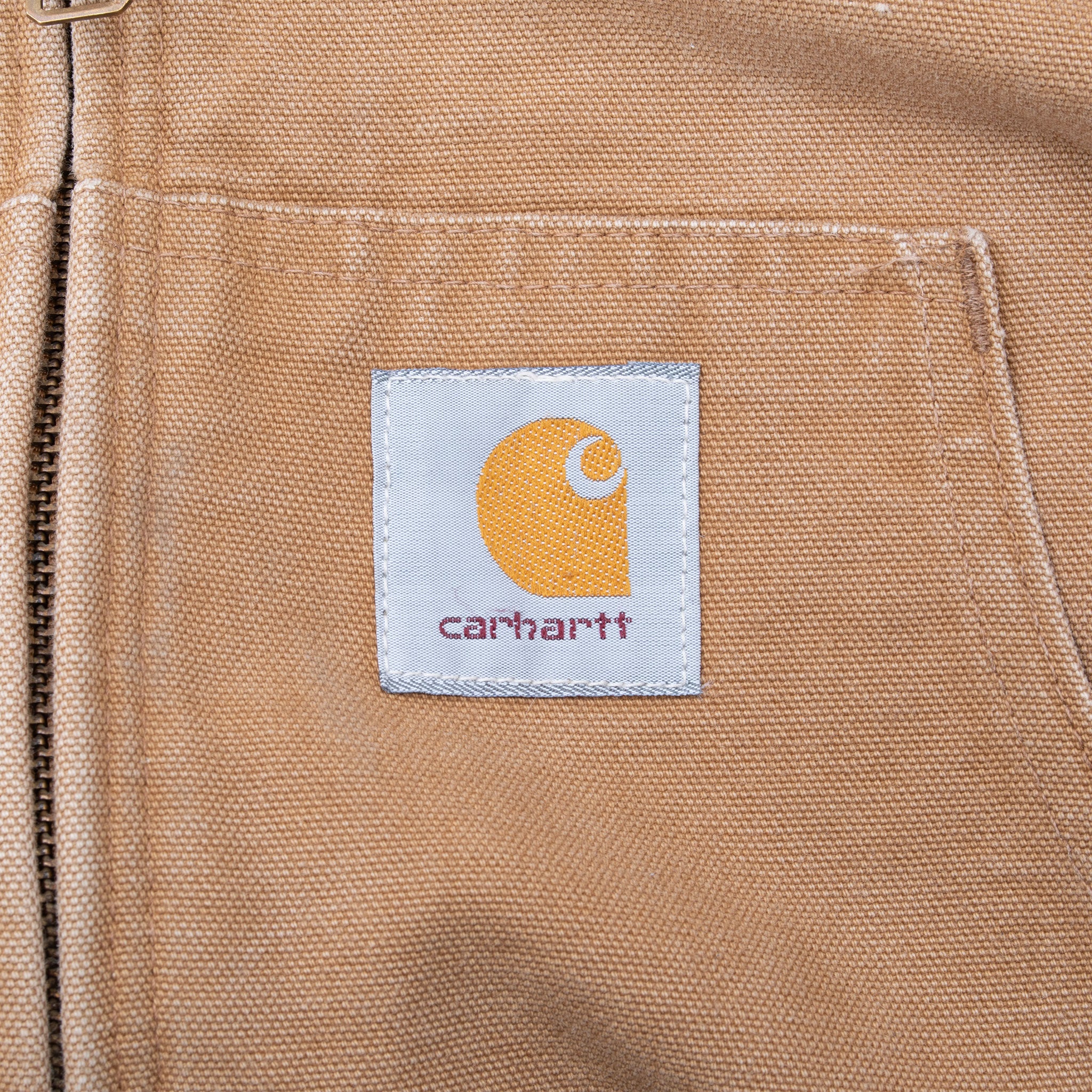 Vintage Carhartt Sandstone Hooded Active Jacket Jr106 Size 3XL Made In Usa