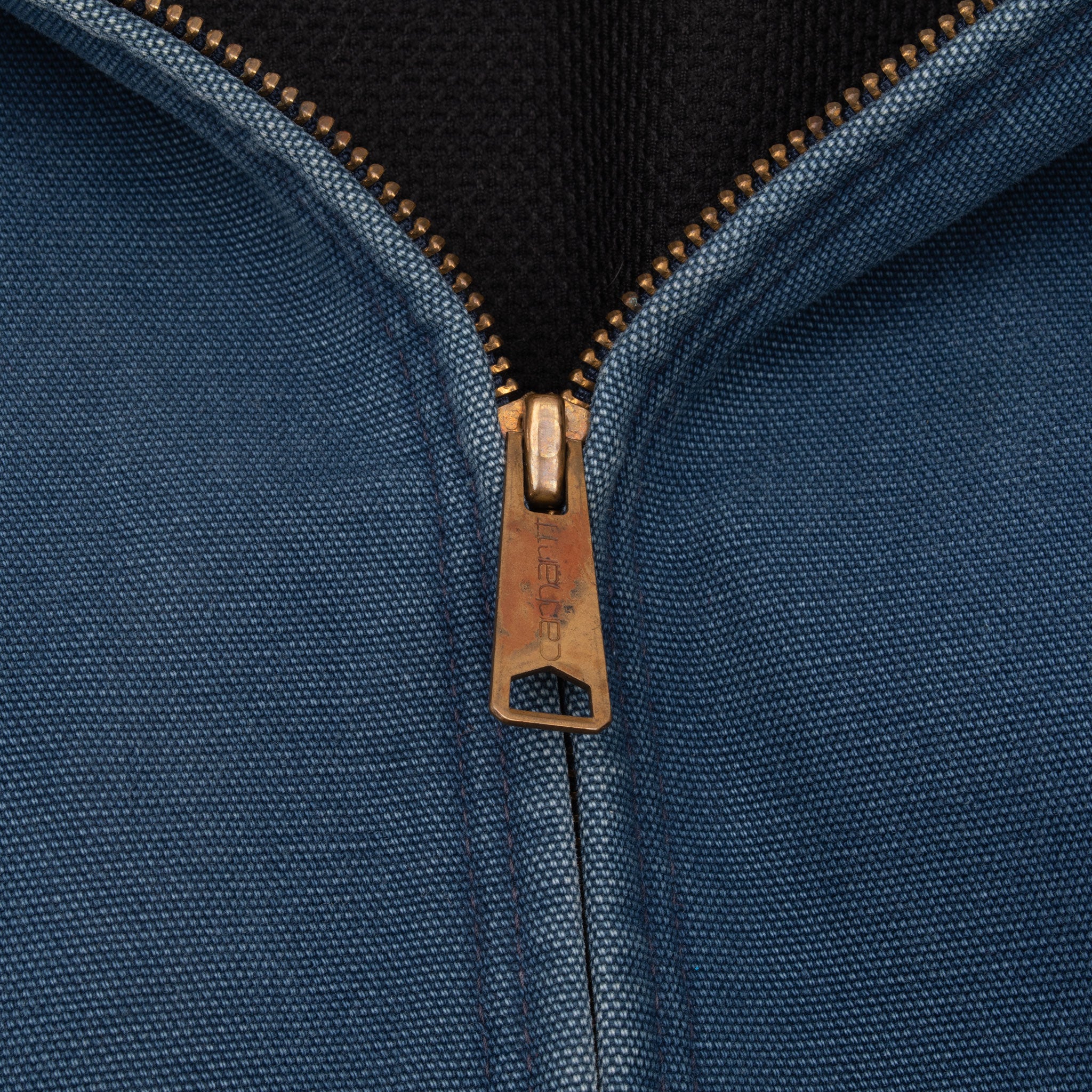 Vintage Carhartt Blue Hooded Active Jacket 1990S Size XL Made In Usa