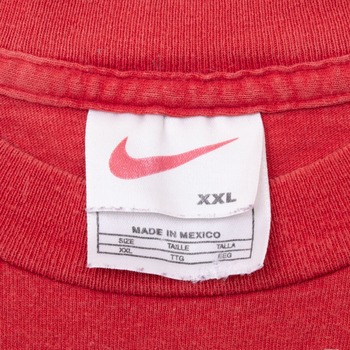 Vintage Nike Athletics Spellout Red Tee Shirt 2000S Size 2Xl