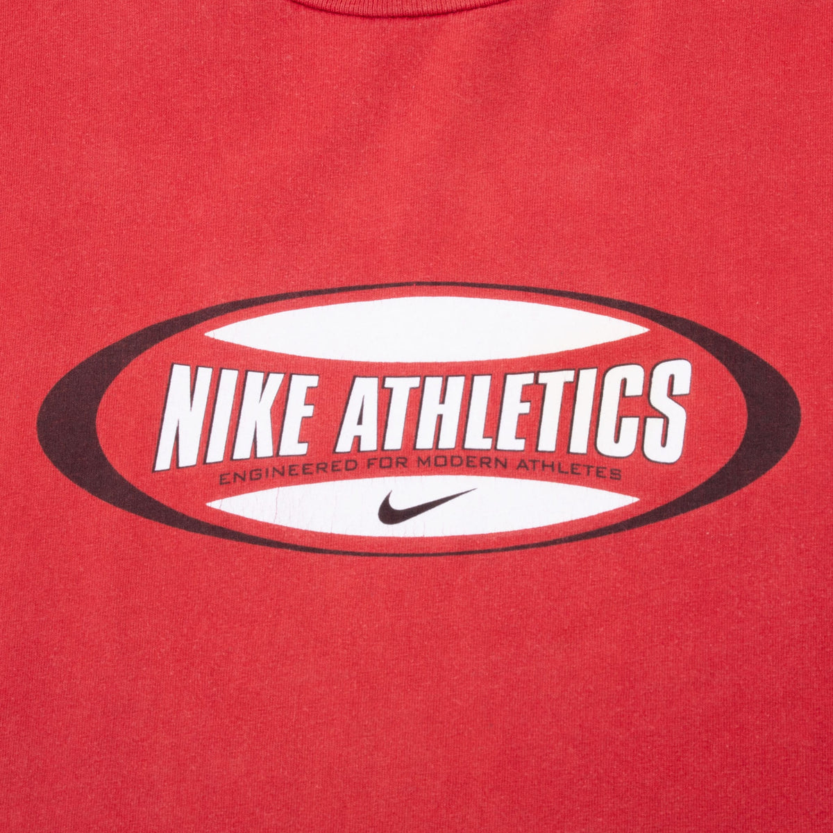Vintage Nike Athletics Spellout Red Tee Shirt 2000S Size 2Xl