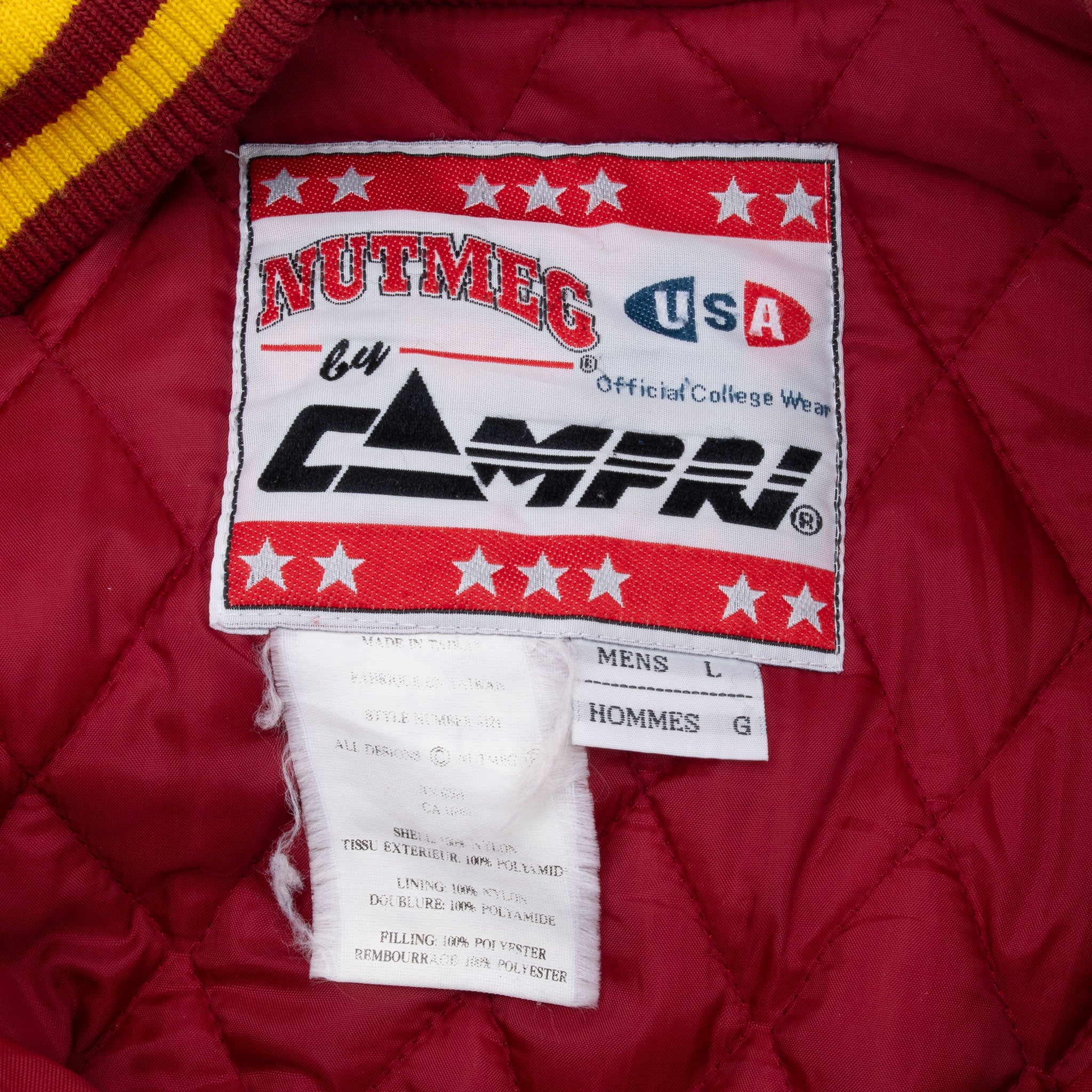 Vintage Ncaa Fsu Florida State Seminoles Windbreaker Jacket 1990S Size Large