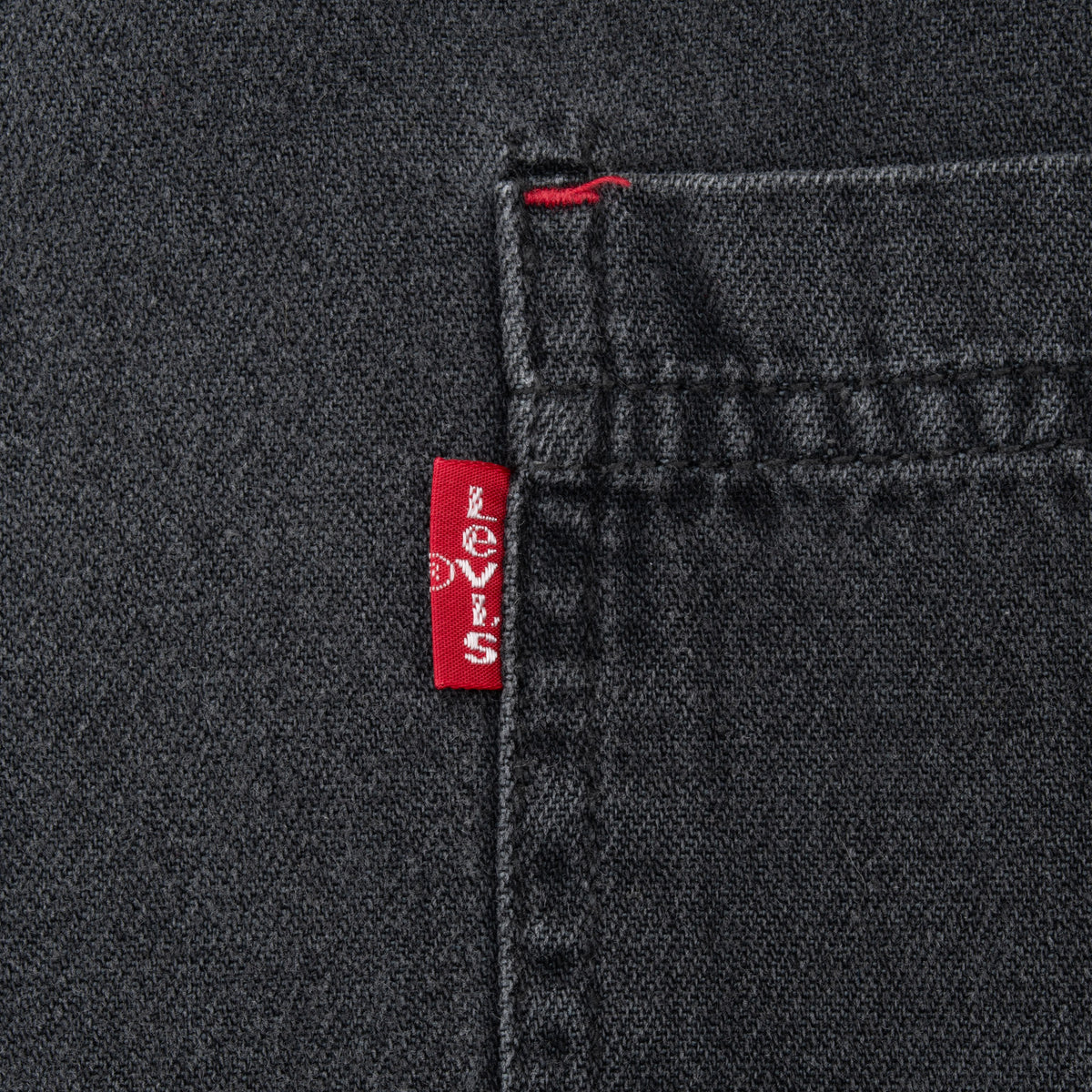 Vintage Levis Red Tab Denim Black Pocket Shirt 1990S Size Medium