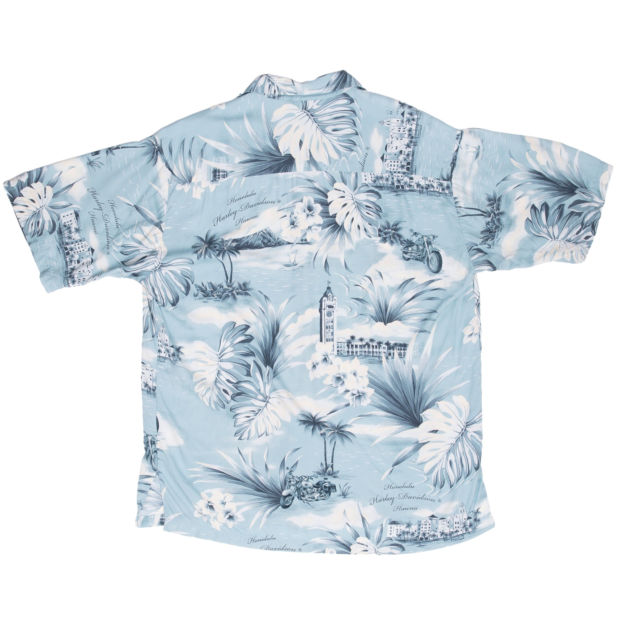 Vintage Harley Davidson Hawaiian Shirt Small 1990S Made In Hawaii