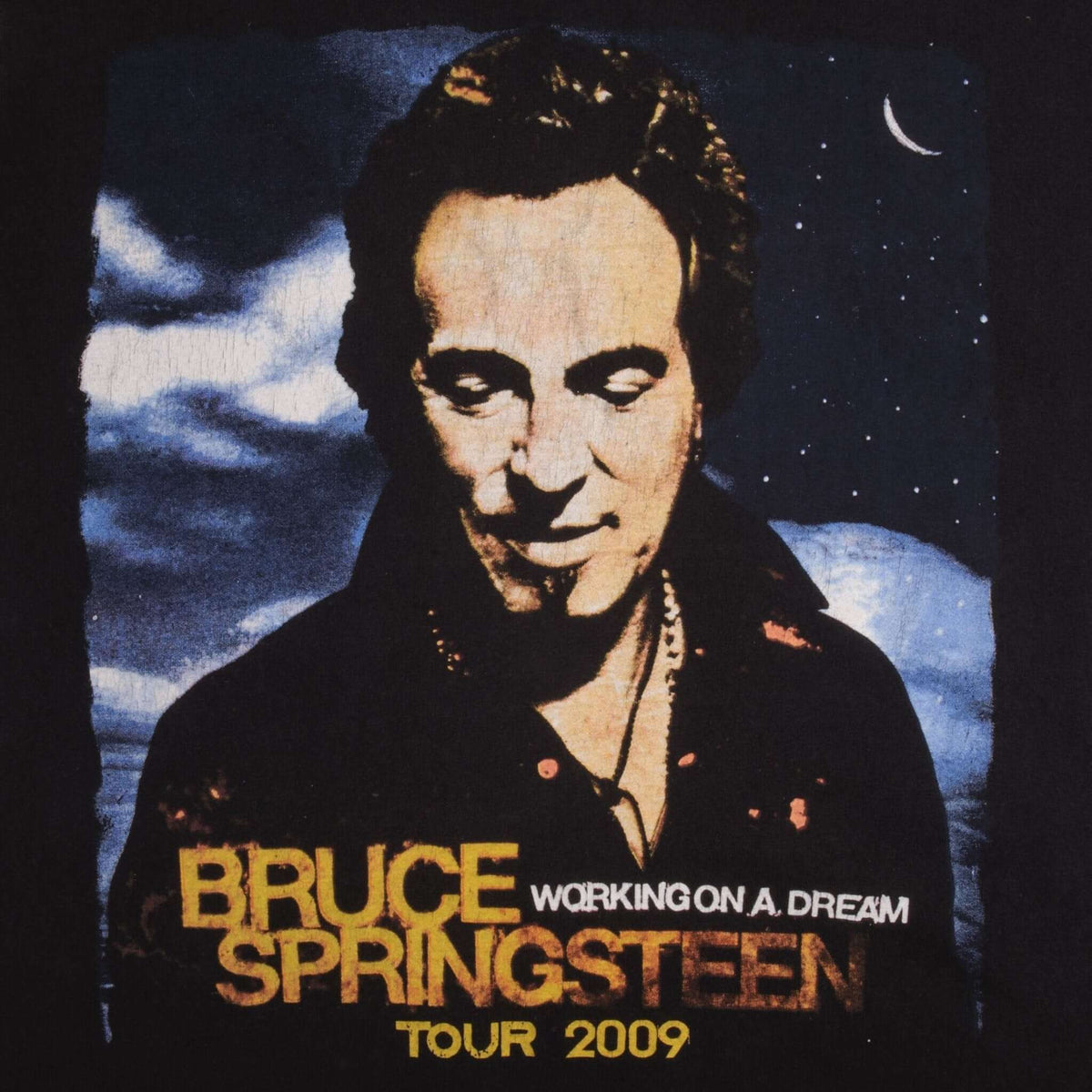 Close-up of Bruce Springsteen Working on a Dream Tour 2009 front print