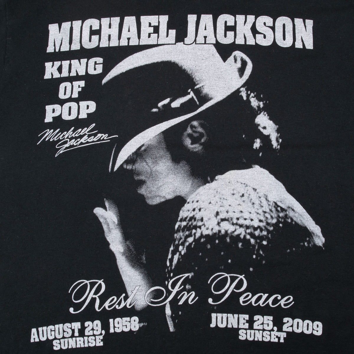 Vintage Michael Jackson Rip King Of The Pop 2009 Tee Shirt Size Large