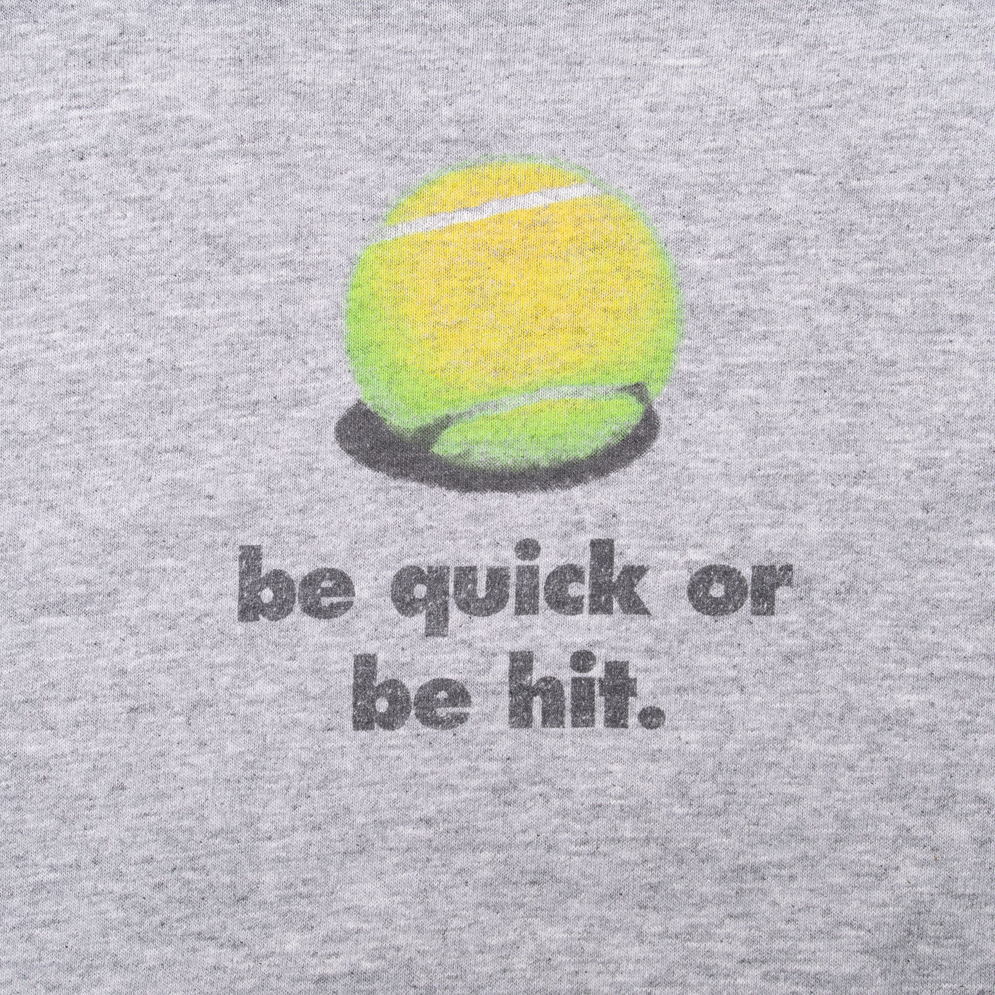 Vintage Nike Tennis Be Quick Or Be Hit Tee Shirt 1990S Size 2XL Made In Usa