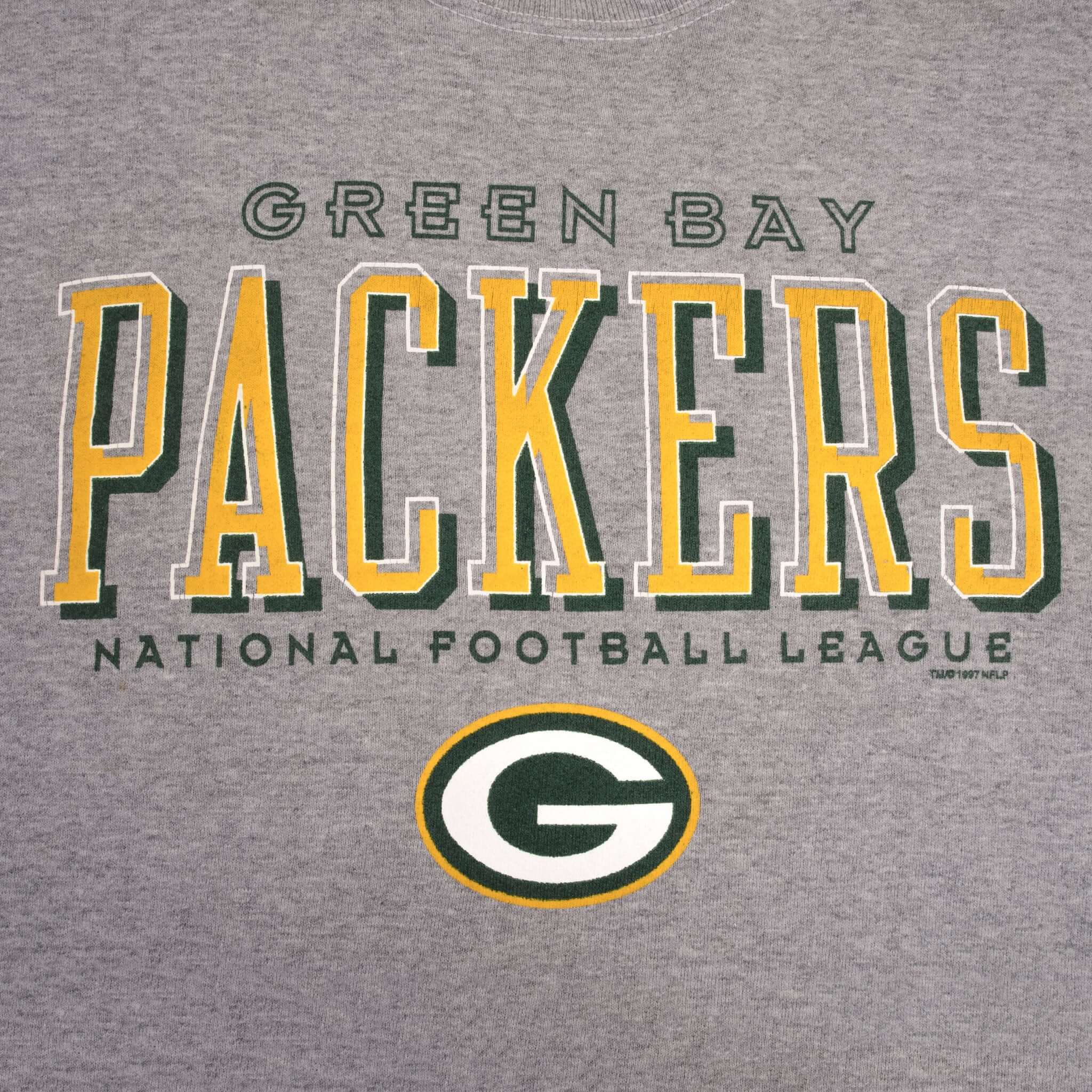 Vintage Nfl Green Bay Packers 1997 Grey Sweatshirt Size Large Made In USA