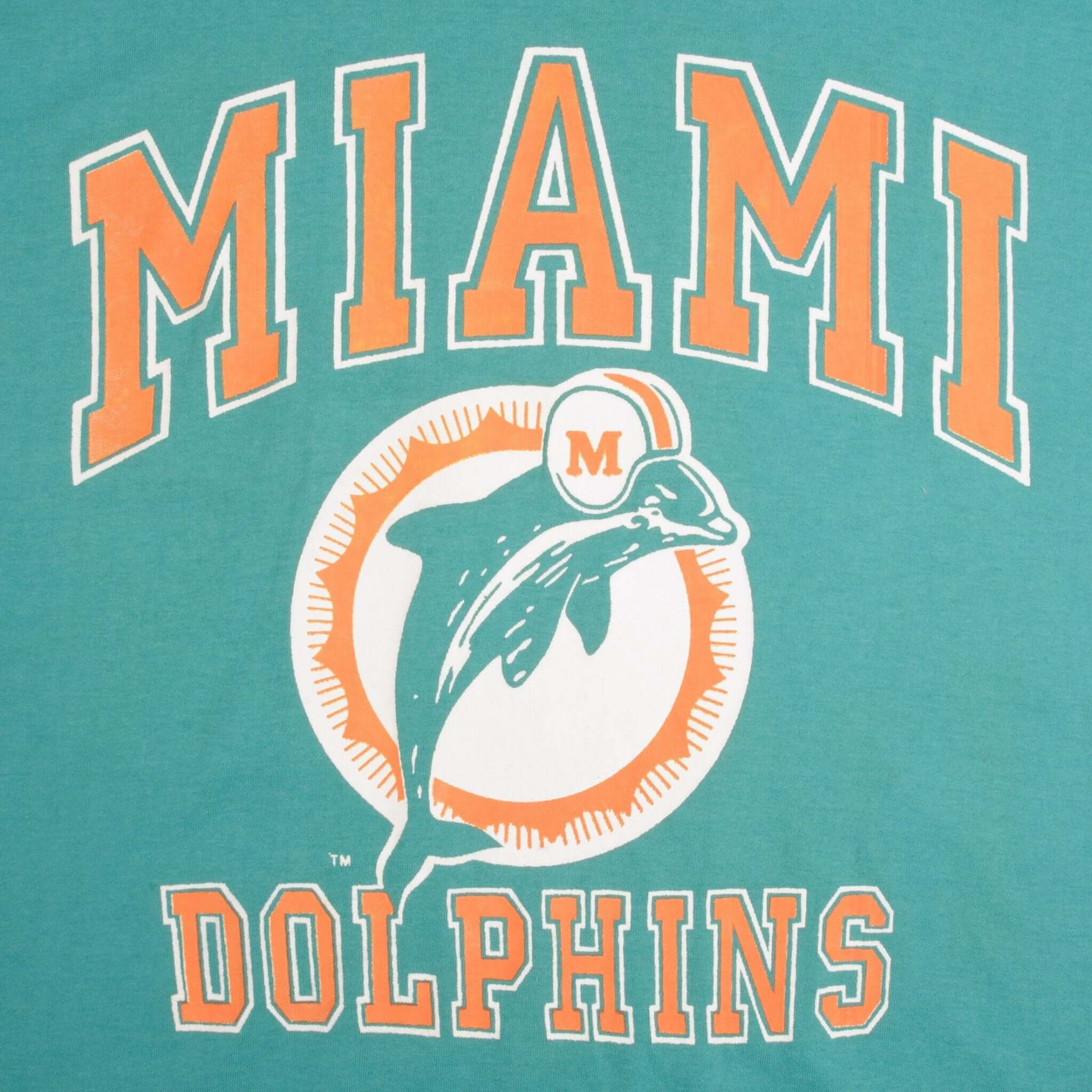 Vintage NFL Miami Dolphins 1990S Tee Shirt Size Medium Made In USA With Single Stitch Sleeves