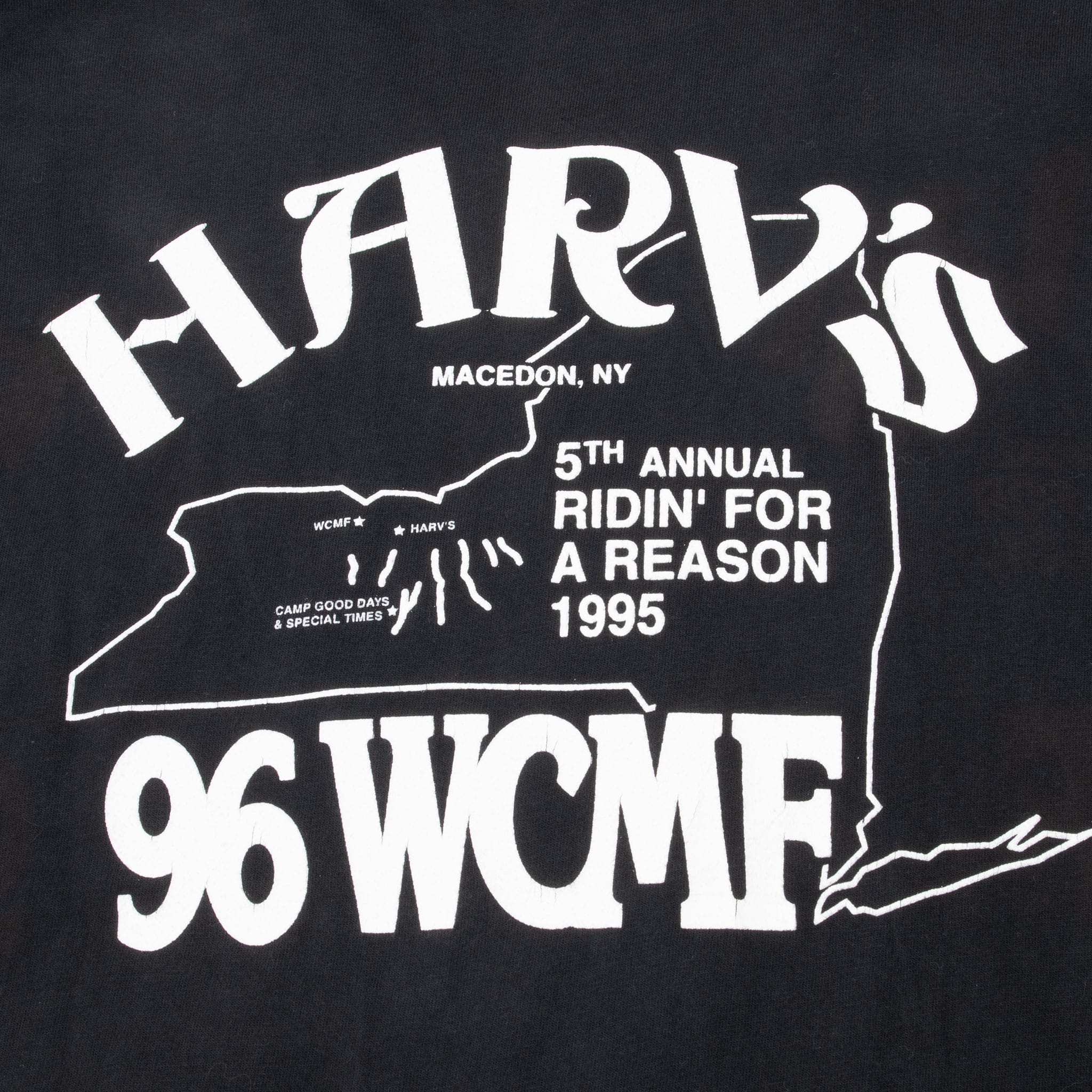 Vintage Riding For A Reason Harv's Biker Tee Shirt 1995 Size XL Made In Usa With Single Stitch Sleeves
