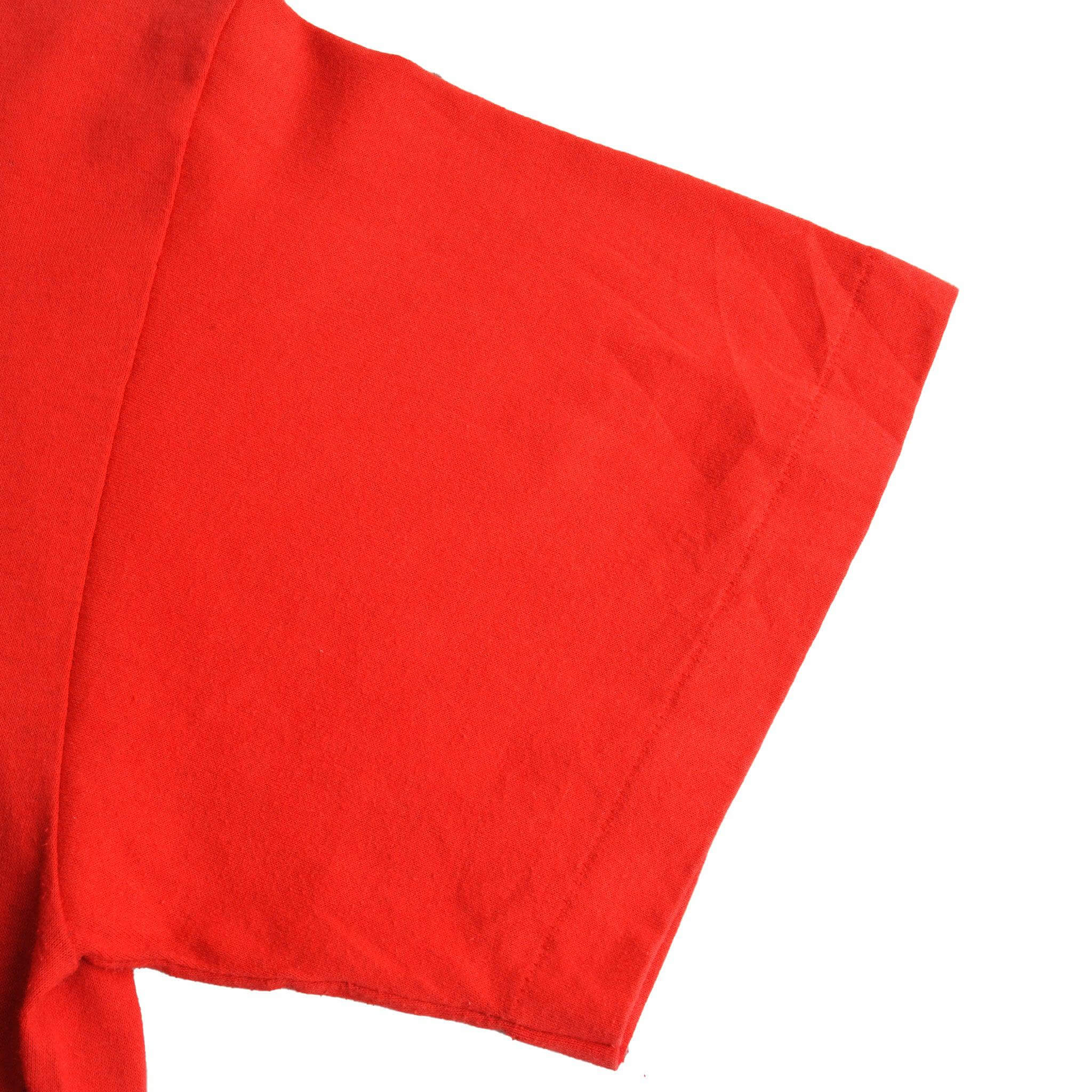 Vintage Red NBA Chicago Bulls 1991 1992 1993 World Champs Tee Shirt Size XLarge. Made In USA