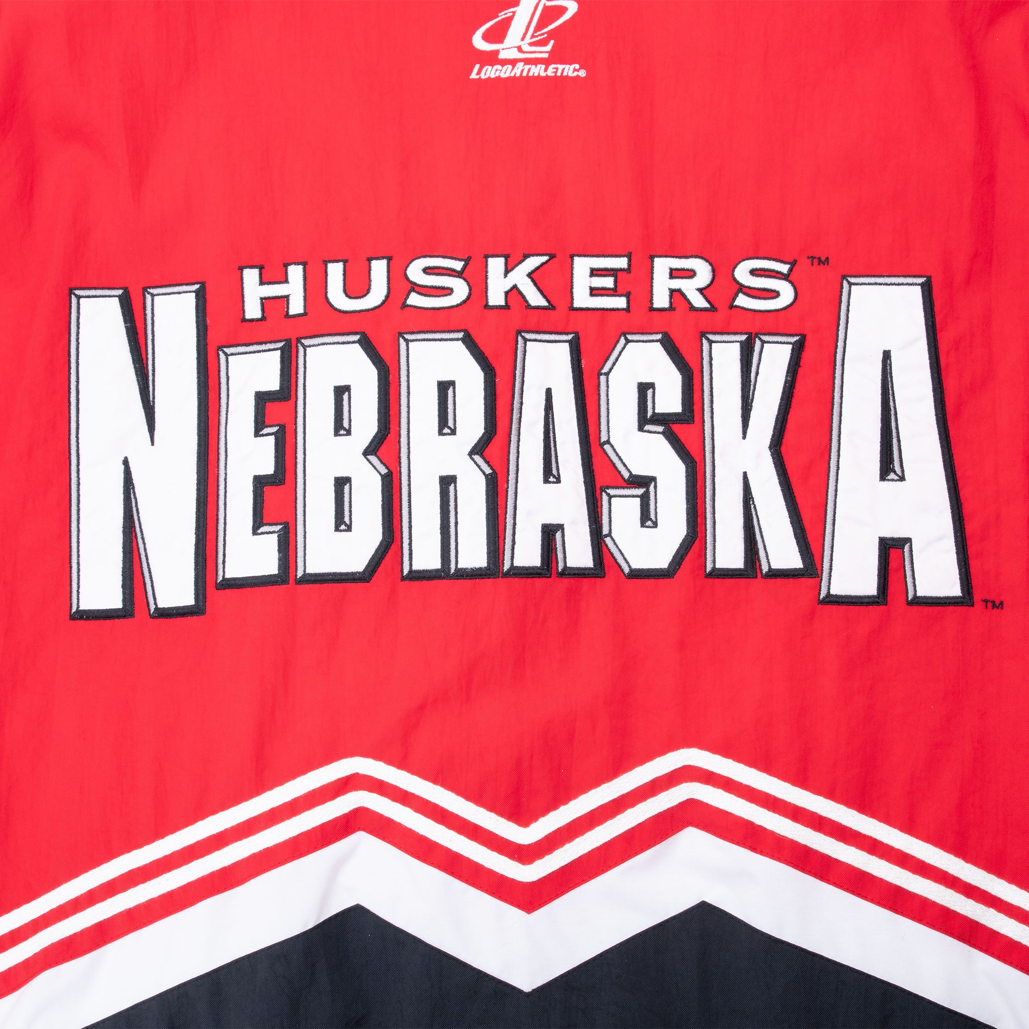 Vintage Ncaa University of Nebraska Huskers 1990S Heavy Pullover Logo Athletic Jacket Size Large