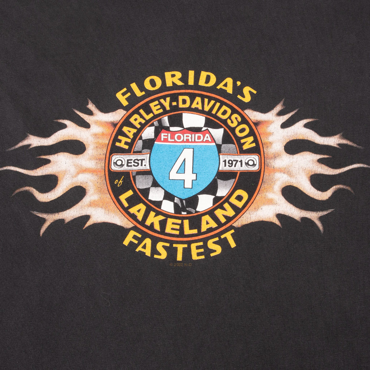 Vintage Harley Davidson Lakeland Florida Tee Shirt 2002 Size 2XL Made In Usa