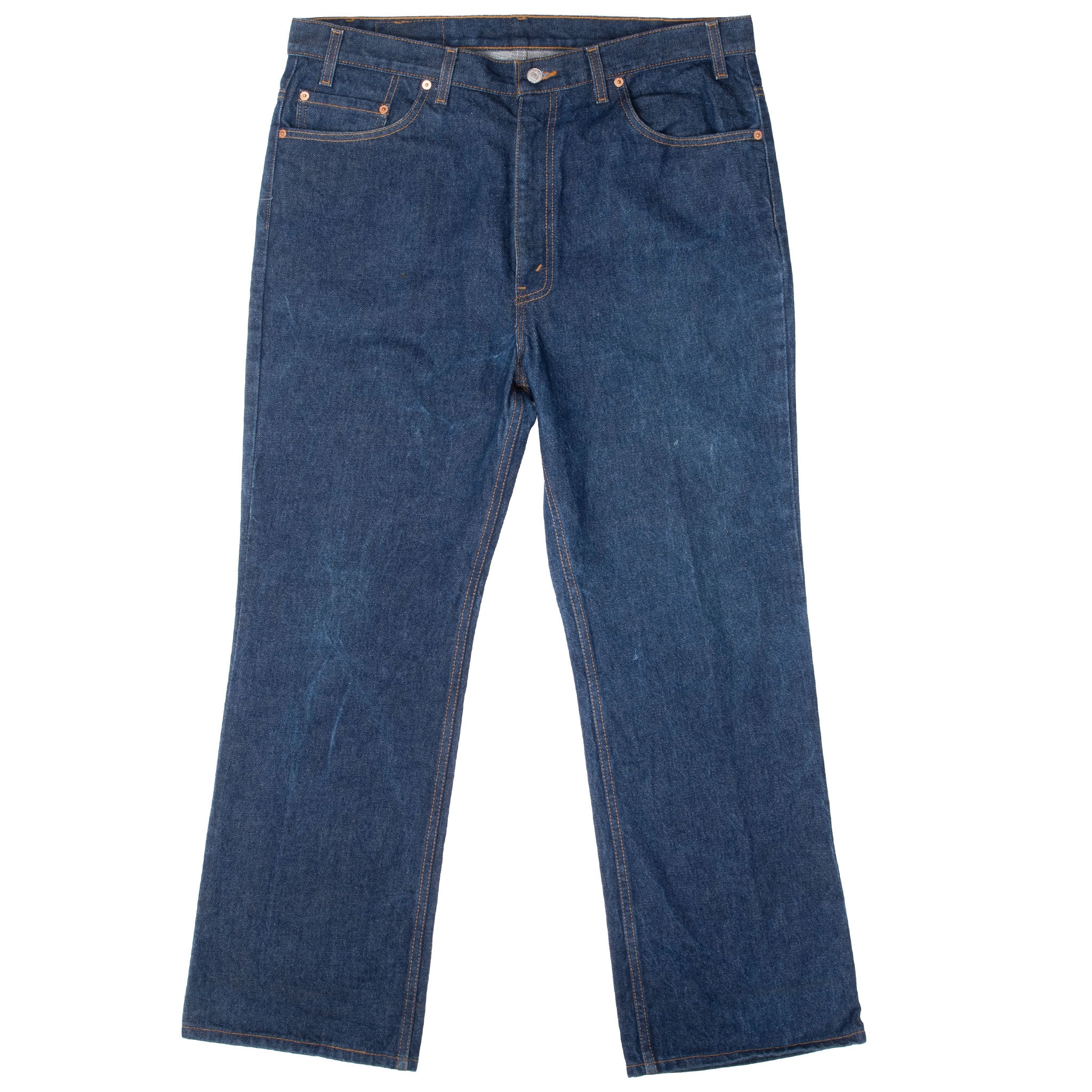 Vintage Levis 517 Bootcut Dark Wash Indigo Jeans 1980S Size 40X30 Made In Usa
Size on tag 40X30
Back Button #554