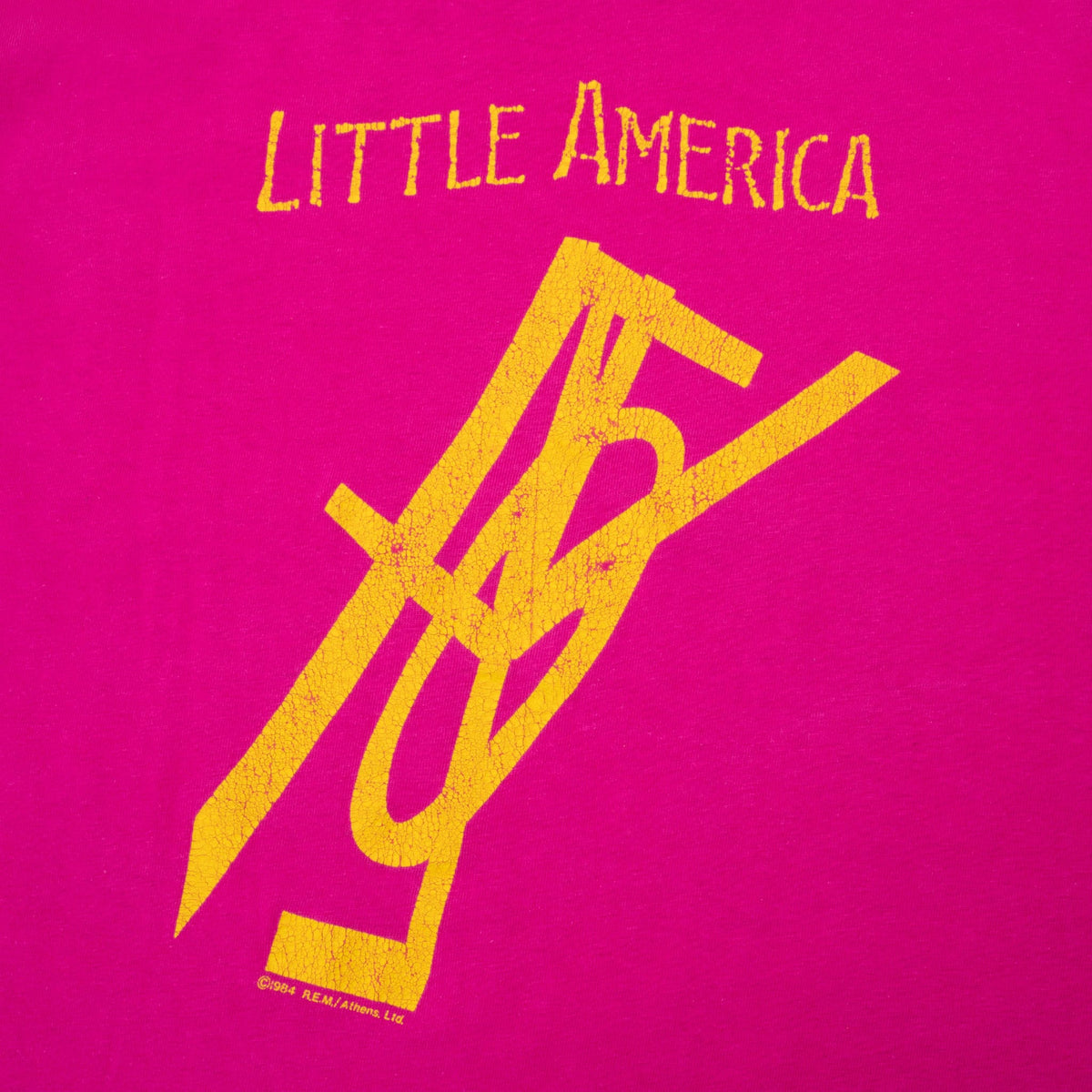 Vintage R.E.M Little American Tee Shirt 1982 Size Medium Made In Usa With Single Stitch Sleeves