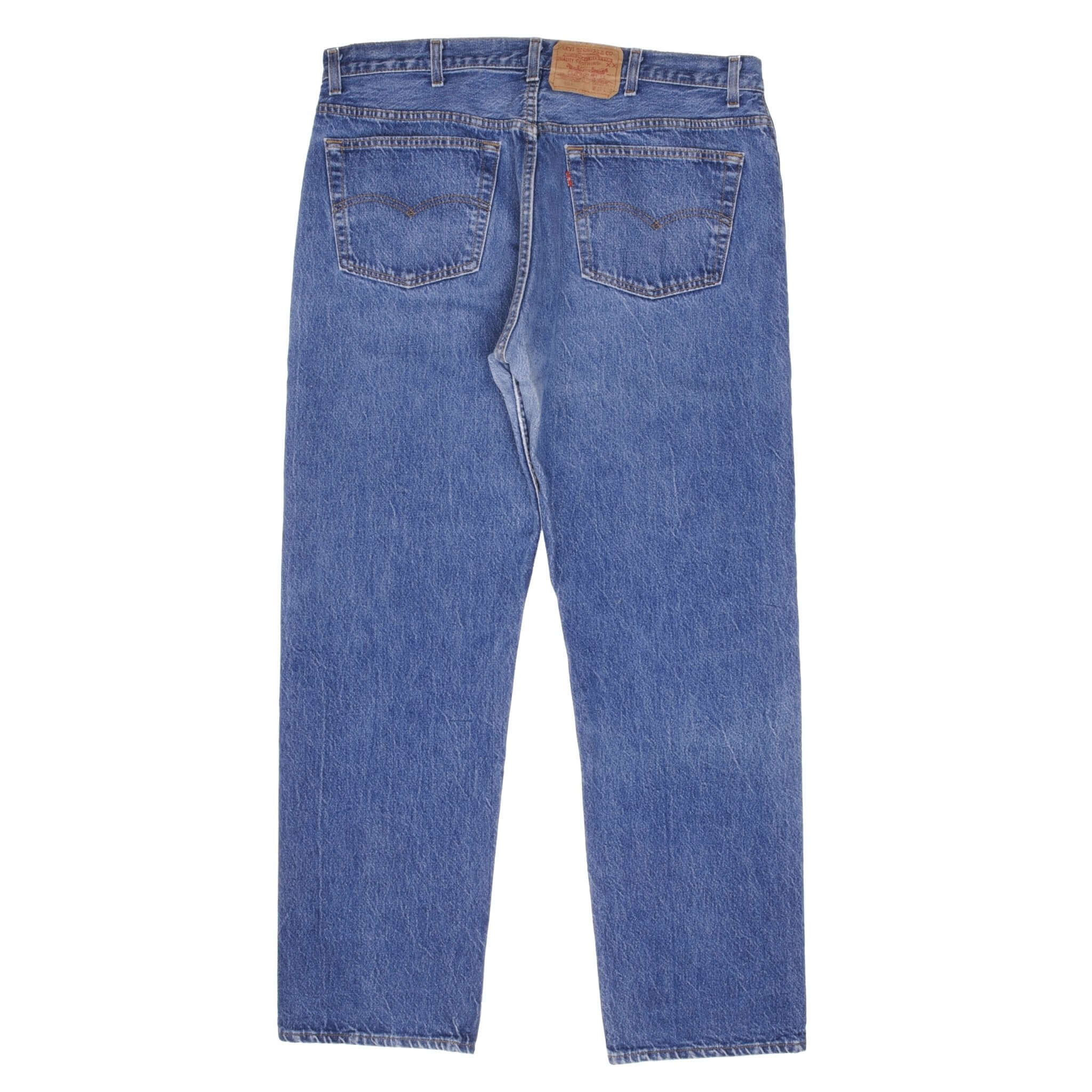 Beautiful Indigo Levis 501 Jeans 1980s Made in USA with Medium Wash Size on tag 40X36 Actual Size 39X32 Back Button #546