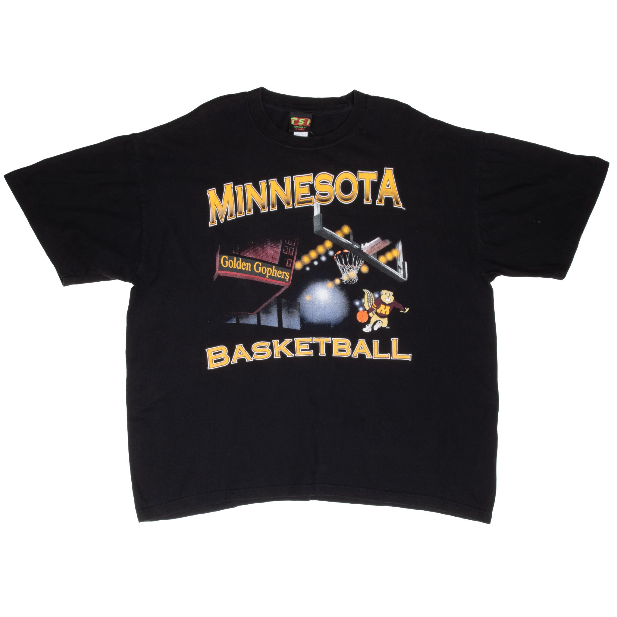Vintage Ncaa Minnesota Golden Gophers Basketball 1990S Tee Shirt Size XL With Single Stitch Sleeves