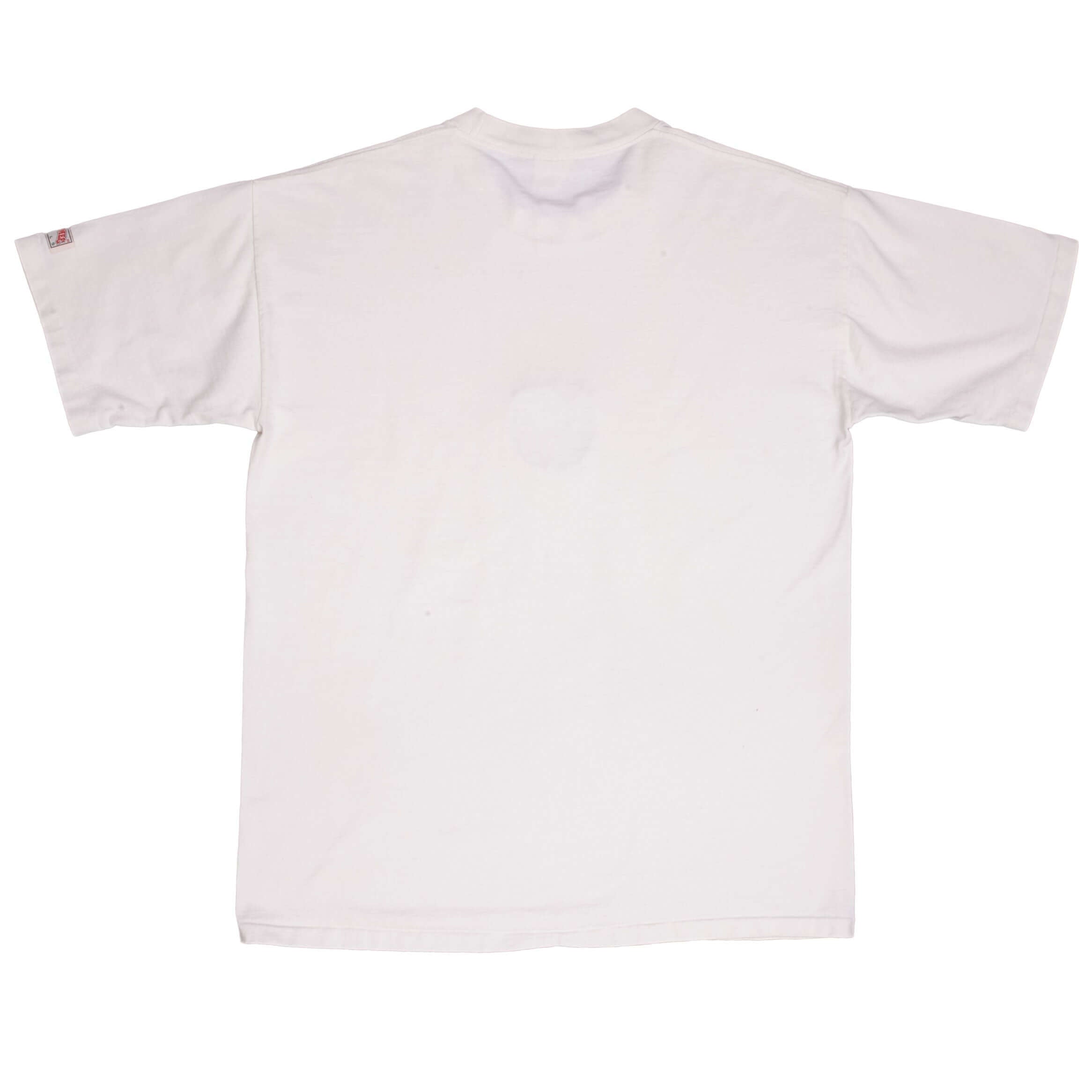 Vintage NFL San Diego Chargers Embroidered Nutmeg Tee Shirt 1990s Size XL Made In USA With Single Stitch Sleeves