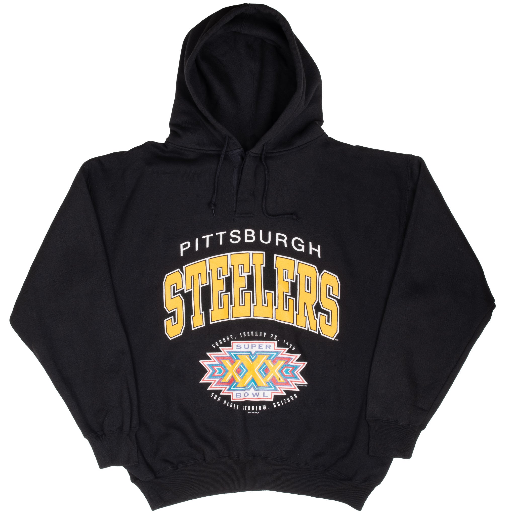 Vintage Nfl Pittsburgh Steelers Super Bowl Champions 1996 Hoodie Sweatshirt Size Large