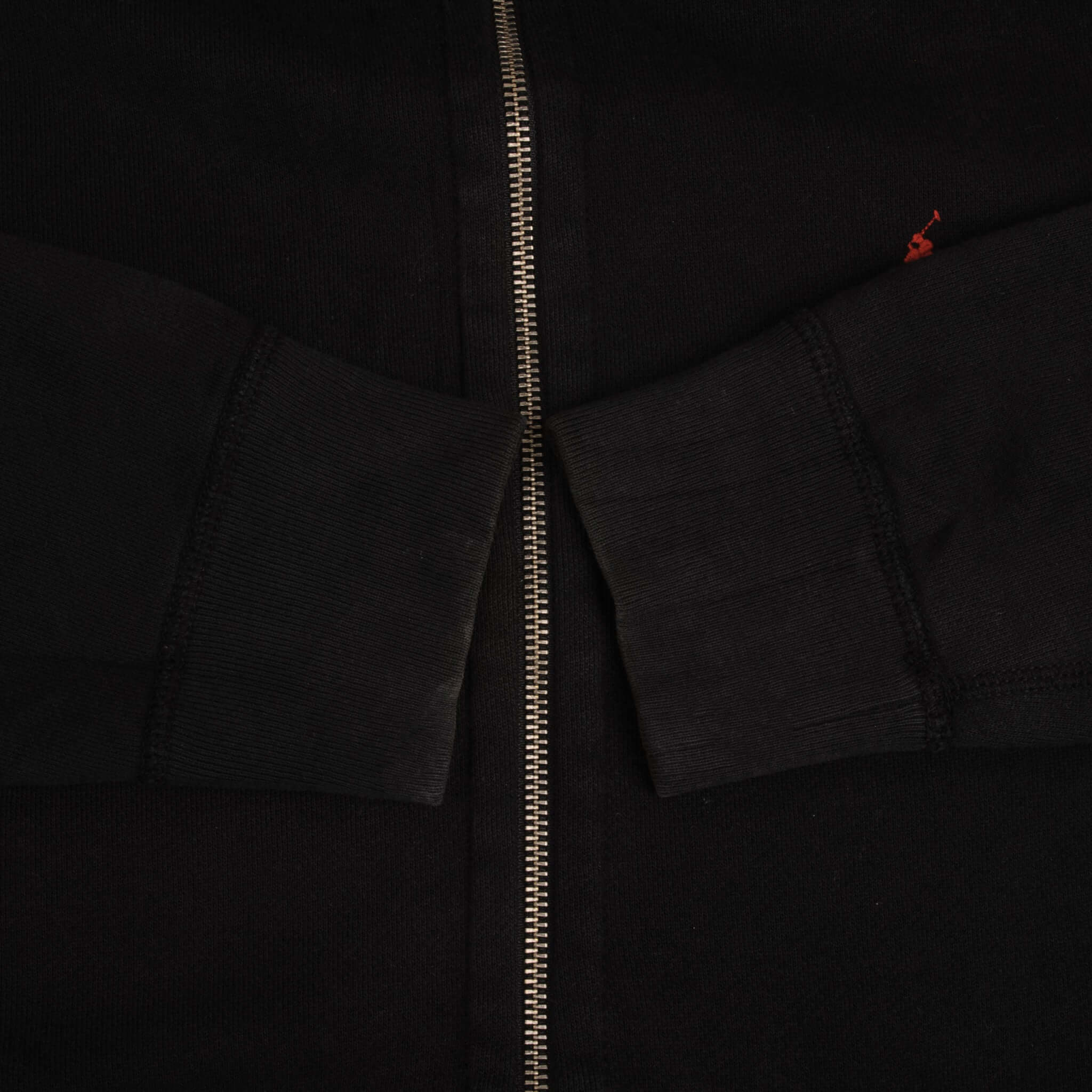 Vintage Ralph Lauren Full Zip Classic Black Hoodie Sweatshirt Size Medium