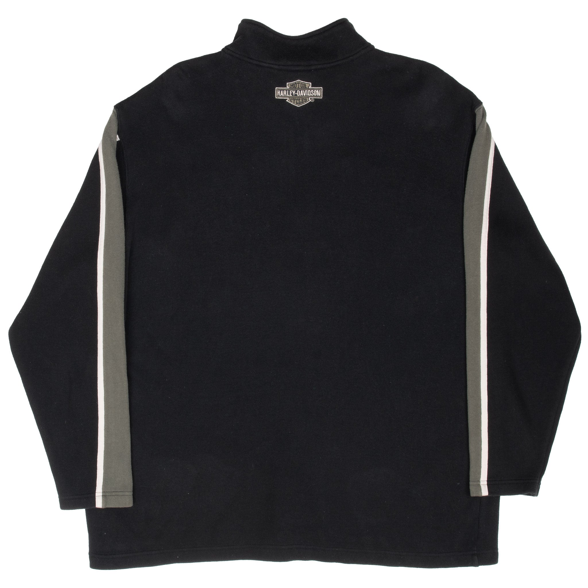 Vintage Harley Davidson Black Quarter Zip Sweater 2000S Size 2XL