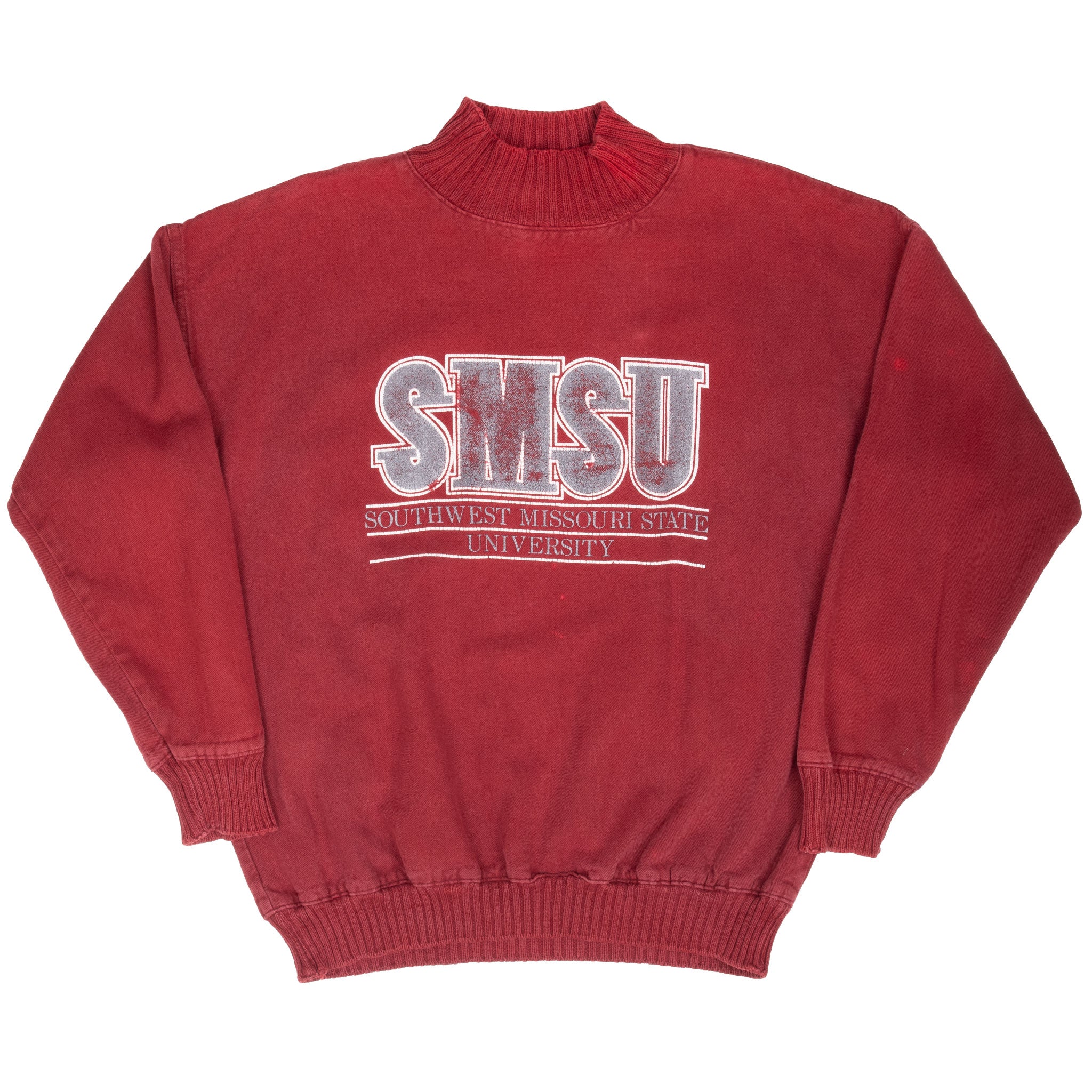 Vintage Southwest Missouri State University Turtle Neck Sweatshirt 1990S Size Large